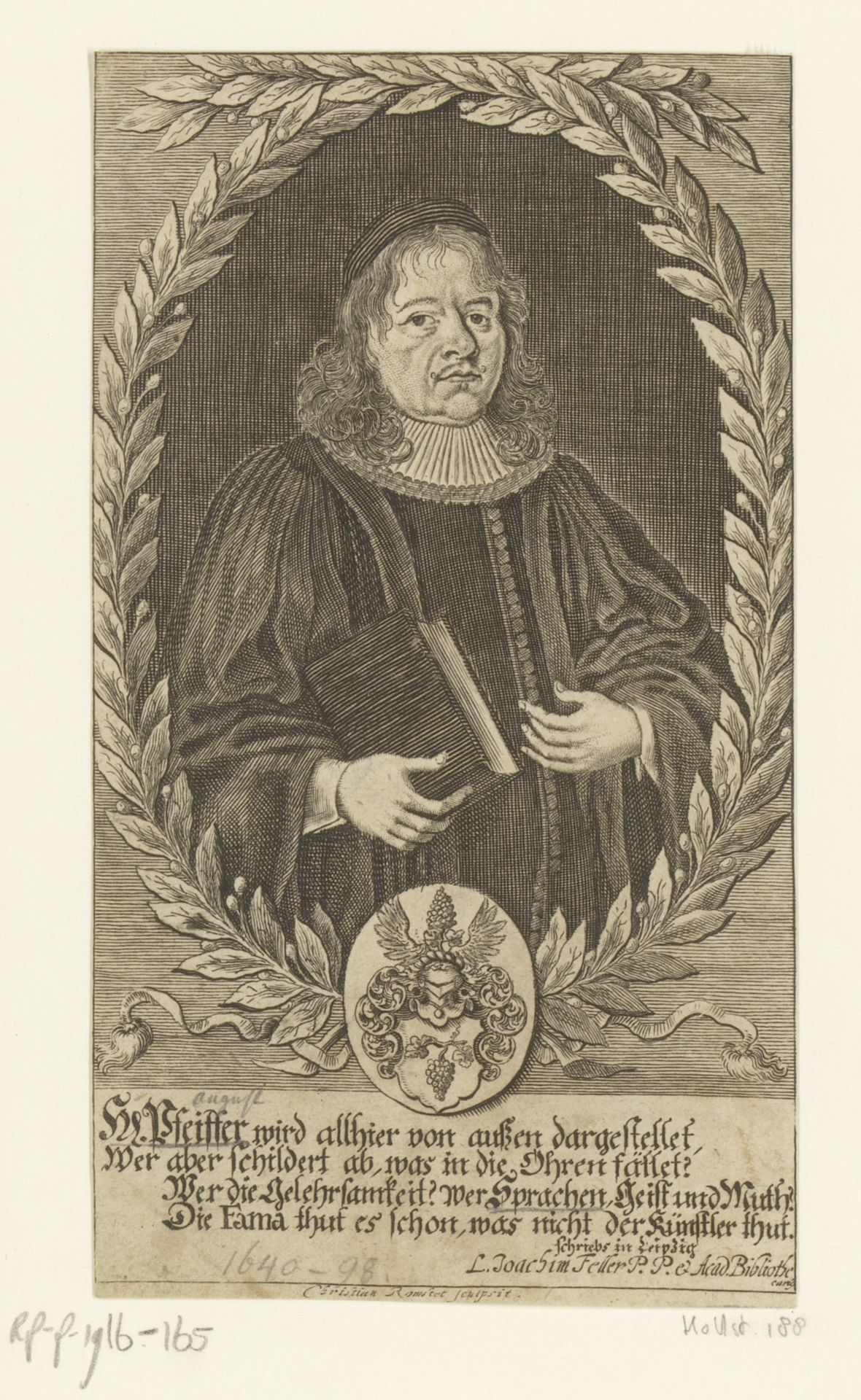 Portret van August Pfeiffer by Christian Romstet