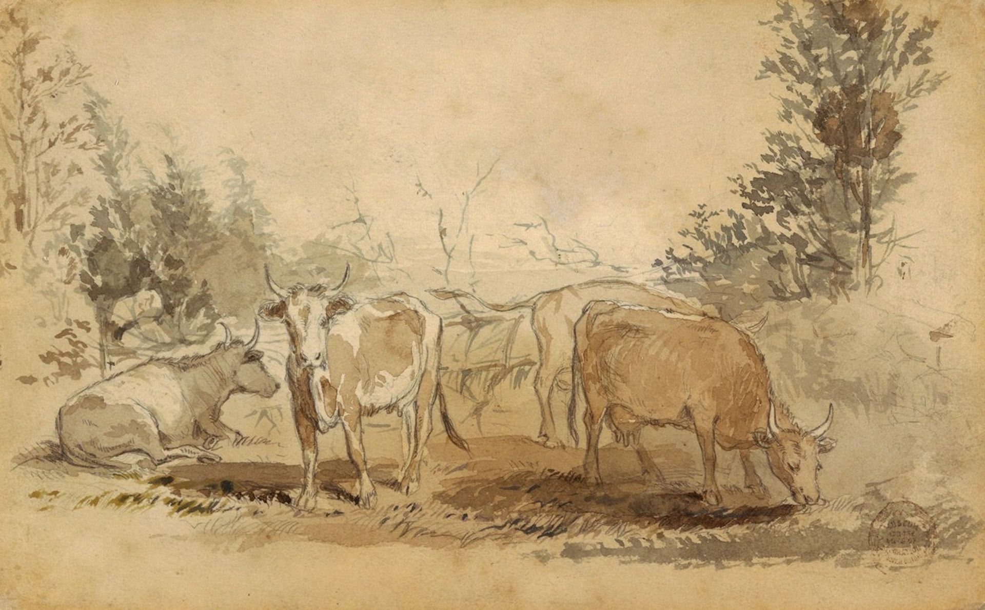 Cows in a Pasture by Winslow Homer
