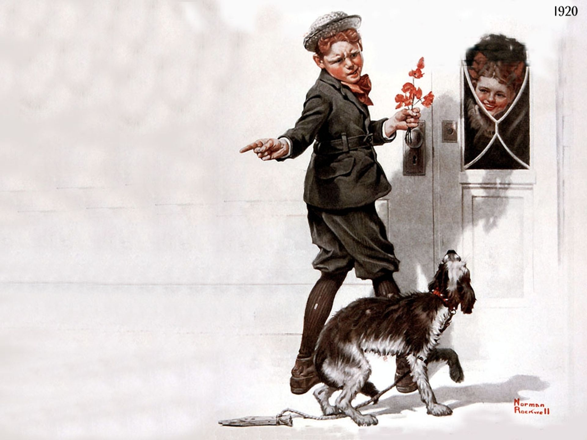 Is He Coming by Norman Rockwell