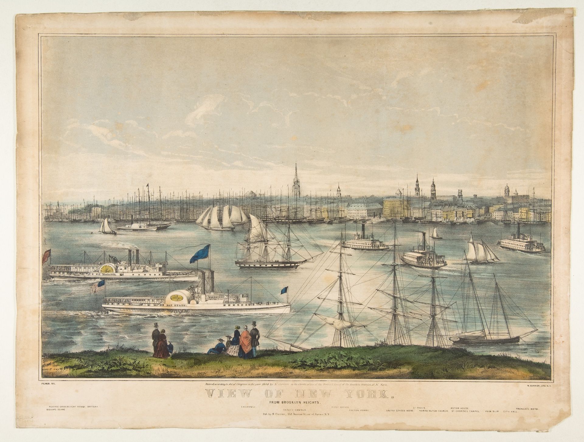 View of New York from Brooklyn Heights by Frances Flora Bond Palmer