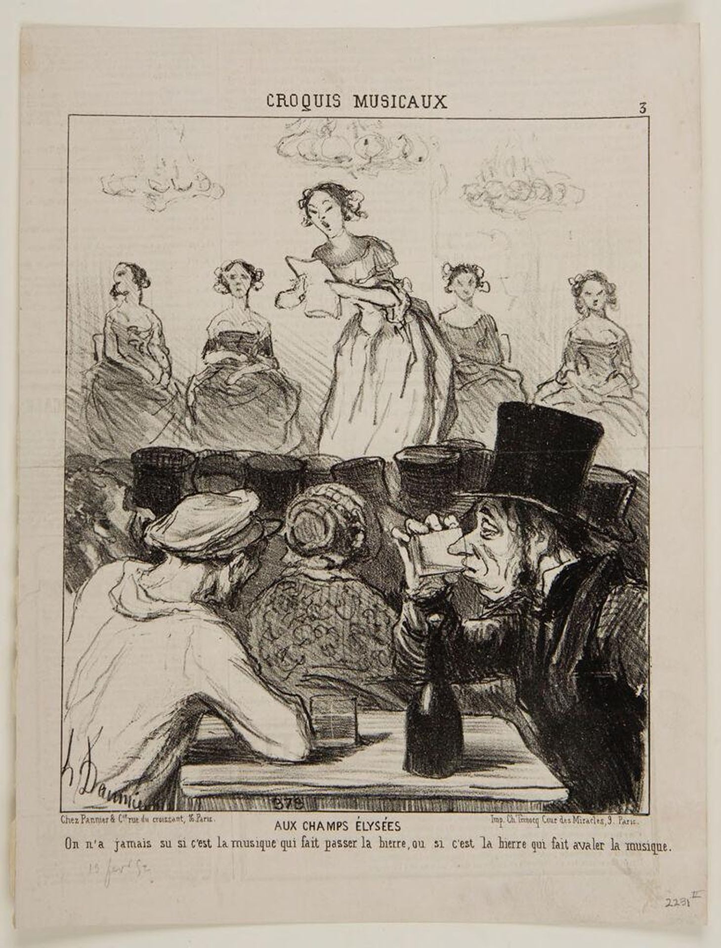 At the Champs Elysses by Honoré Daumier