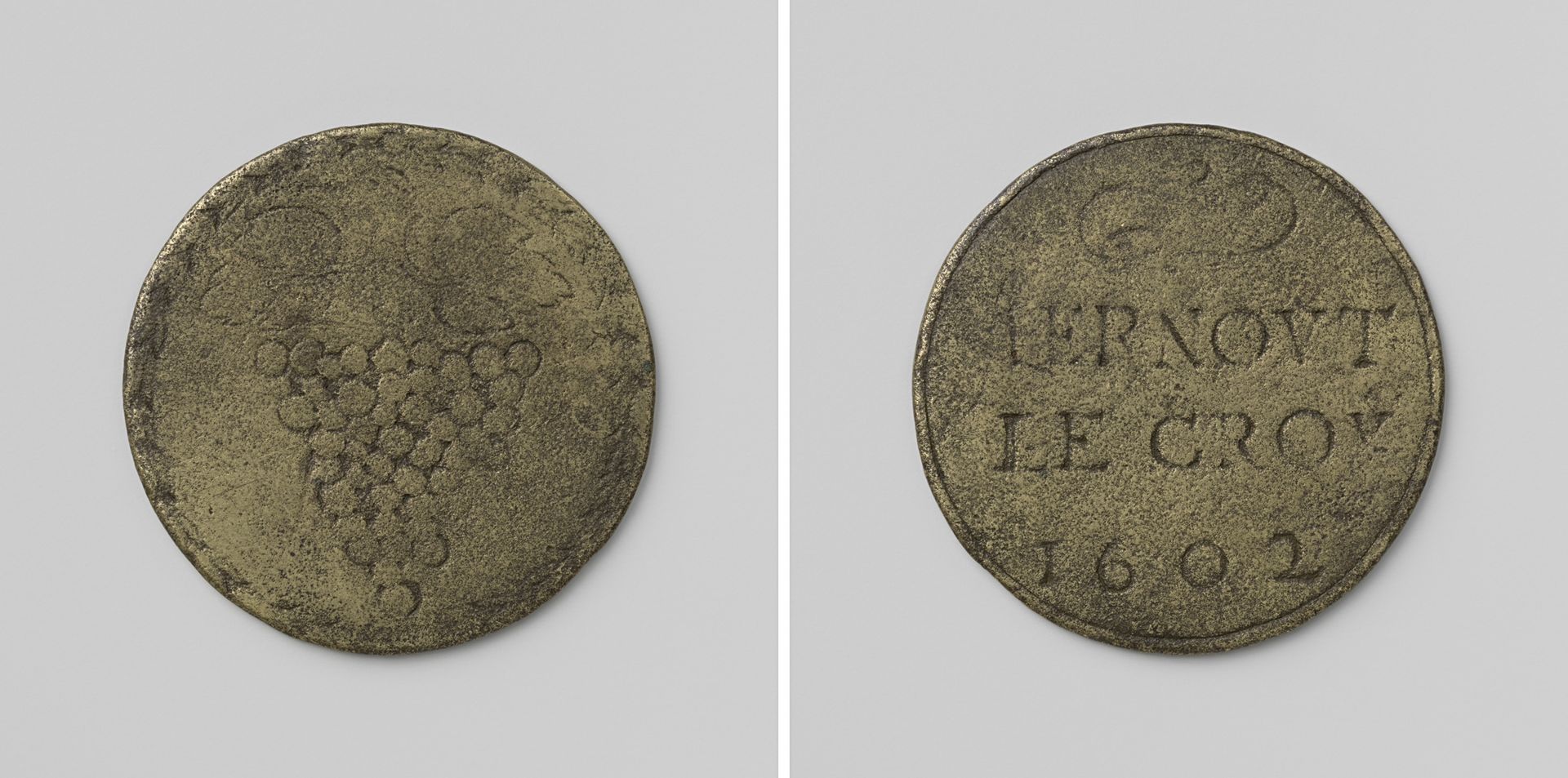 Wijnkopersgilde, gildepenning van Lernout le Croy by Anonymous