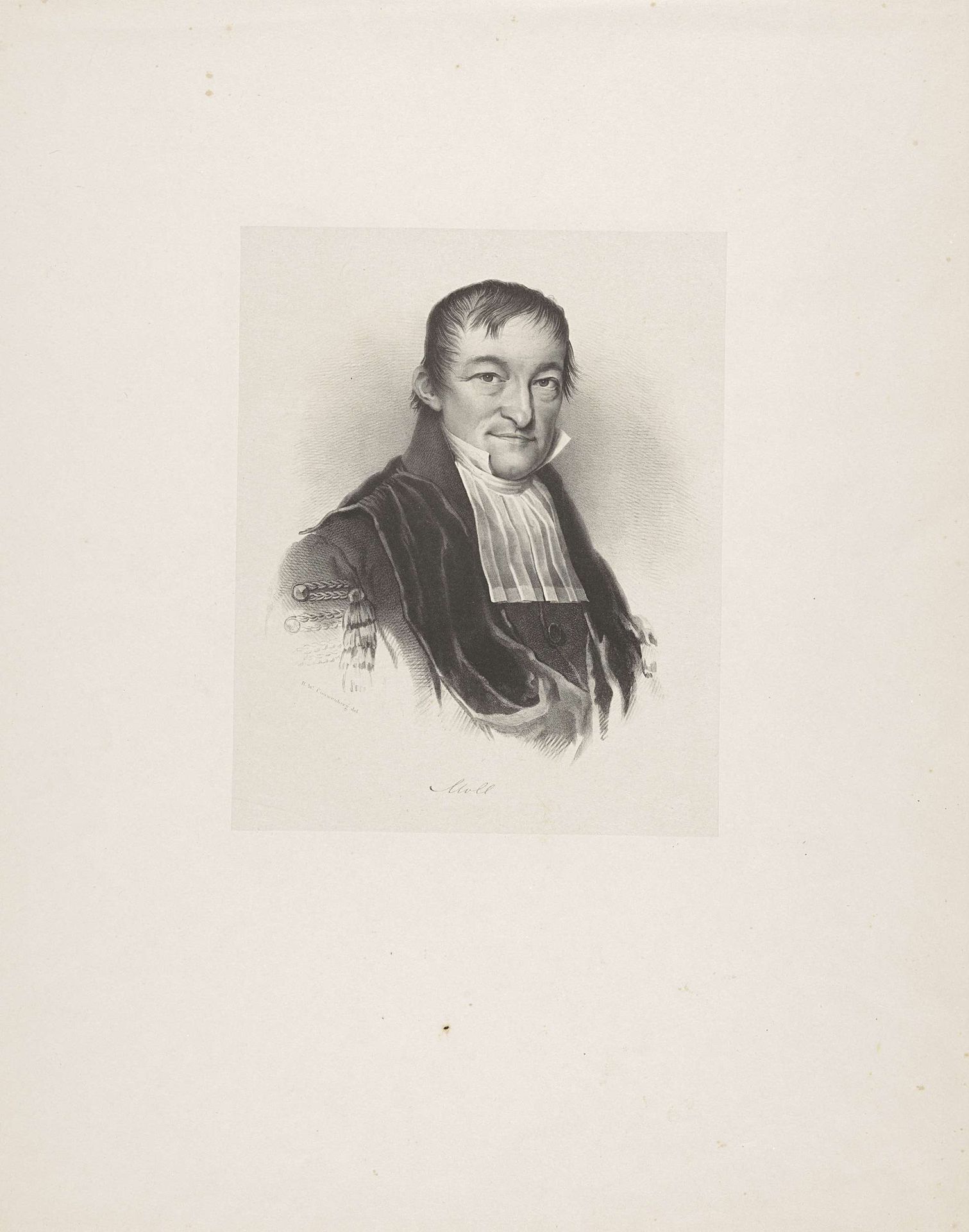 Portret van Gerrit Moll by Henricus Wilhelmus Couwenberg