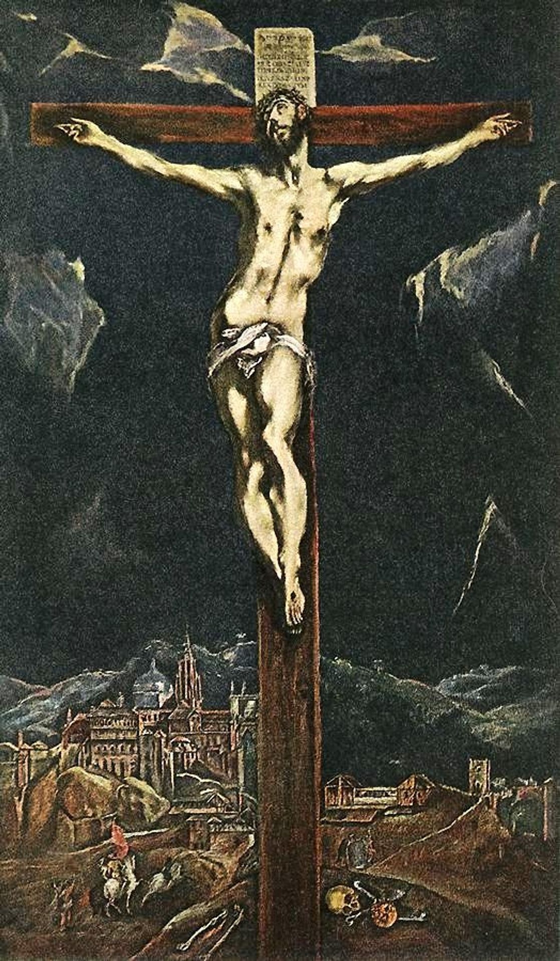 Christ in Agony on the Cross by El Greco (Domenikos Theotokopoulos)