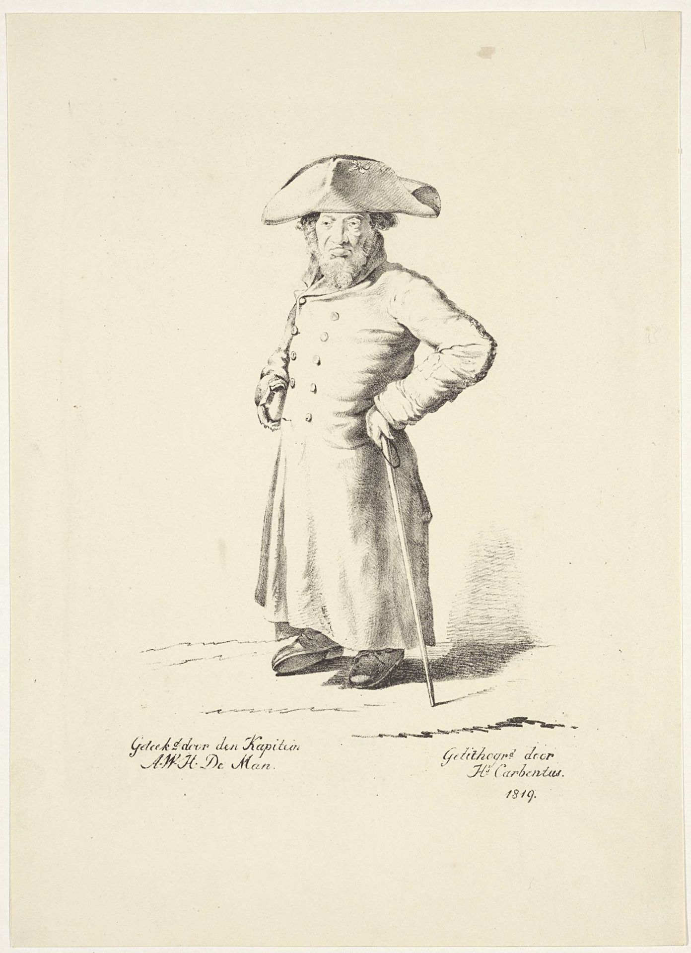 Portrait of merchand Israël by Hermanus Carbentus