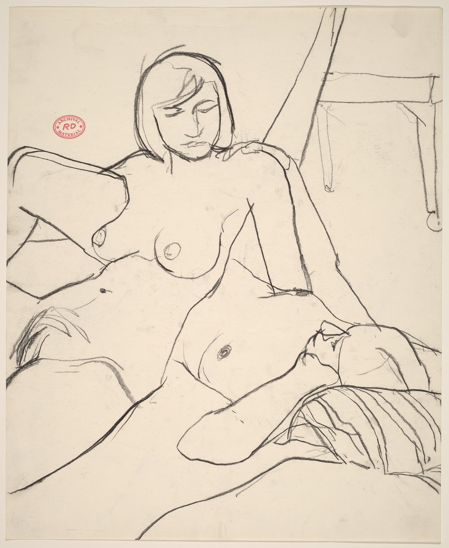 Untitled [two female nudes reclining together] by Richard Diebenkorn