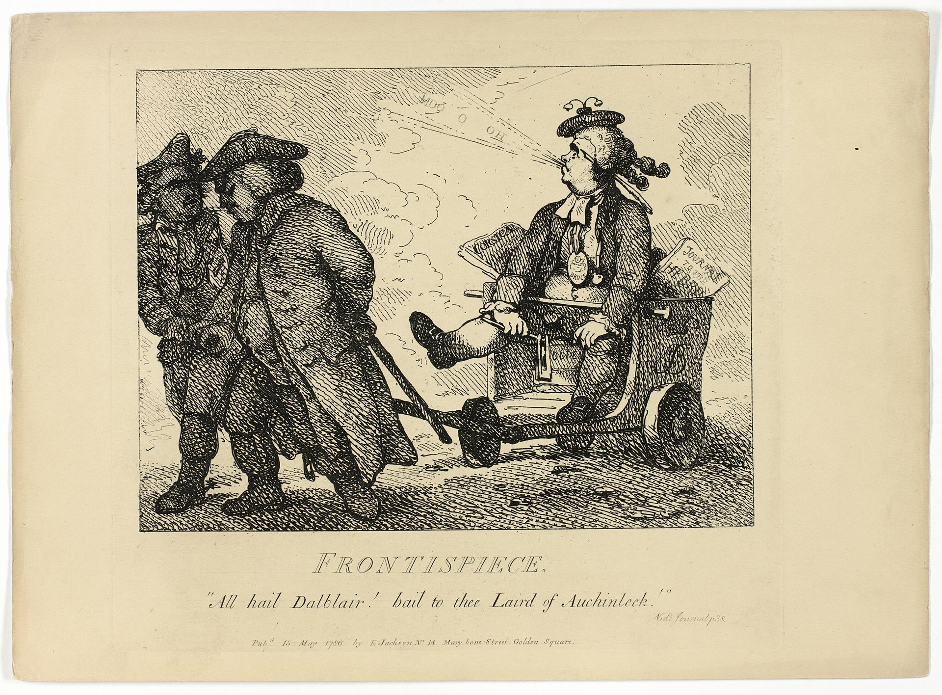 Boswell's Tour of the Hebrides: Frontispiece by Thomas Rowlandson