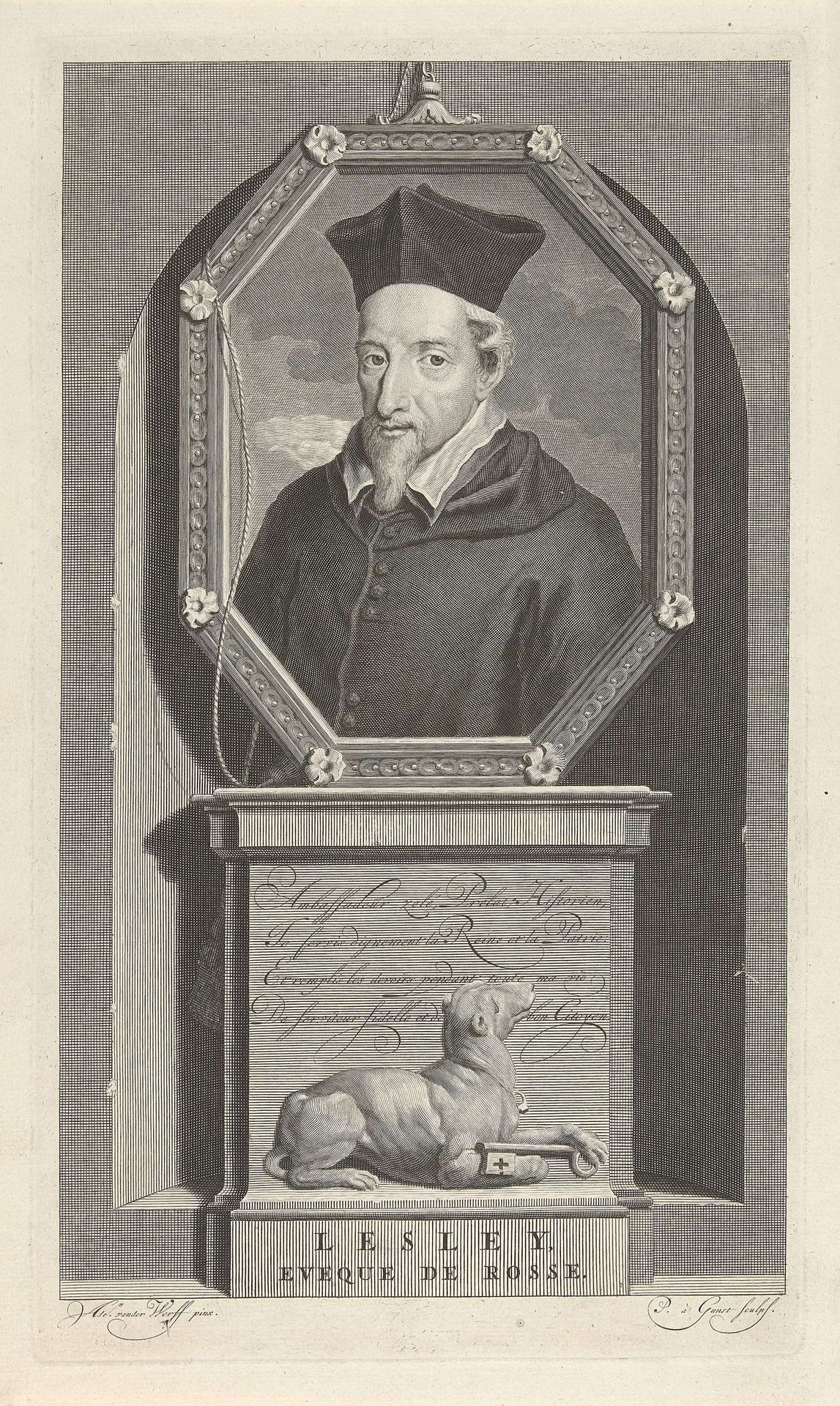 Portret van bisschop John Lesley by Pieter van Gunst