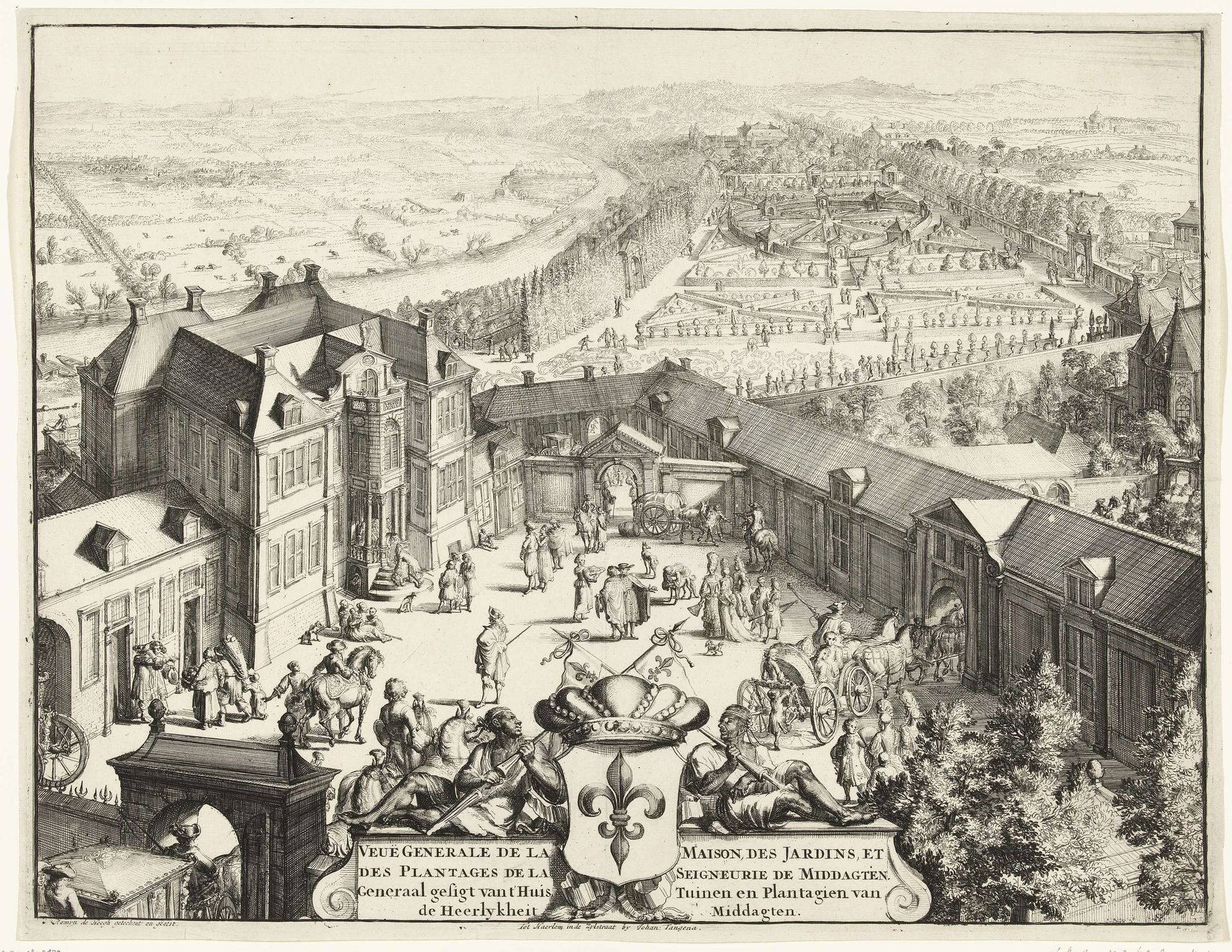 Prinsenhof in Kleef by Romeyn de Hooghe