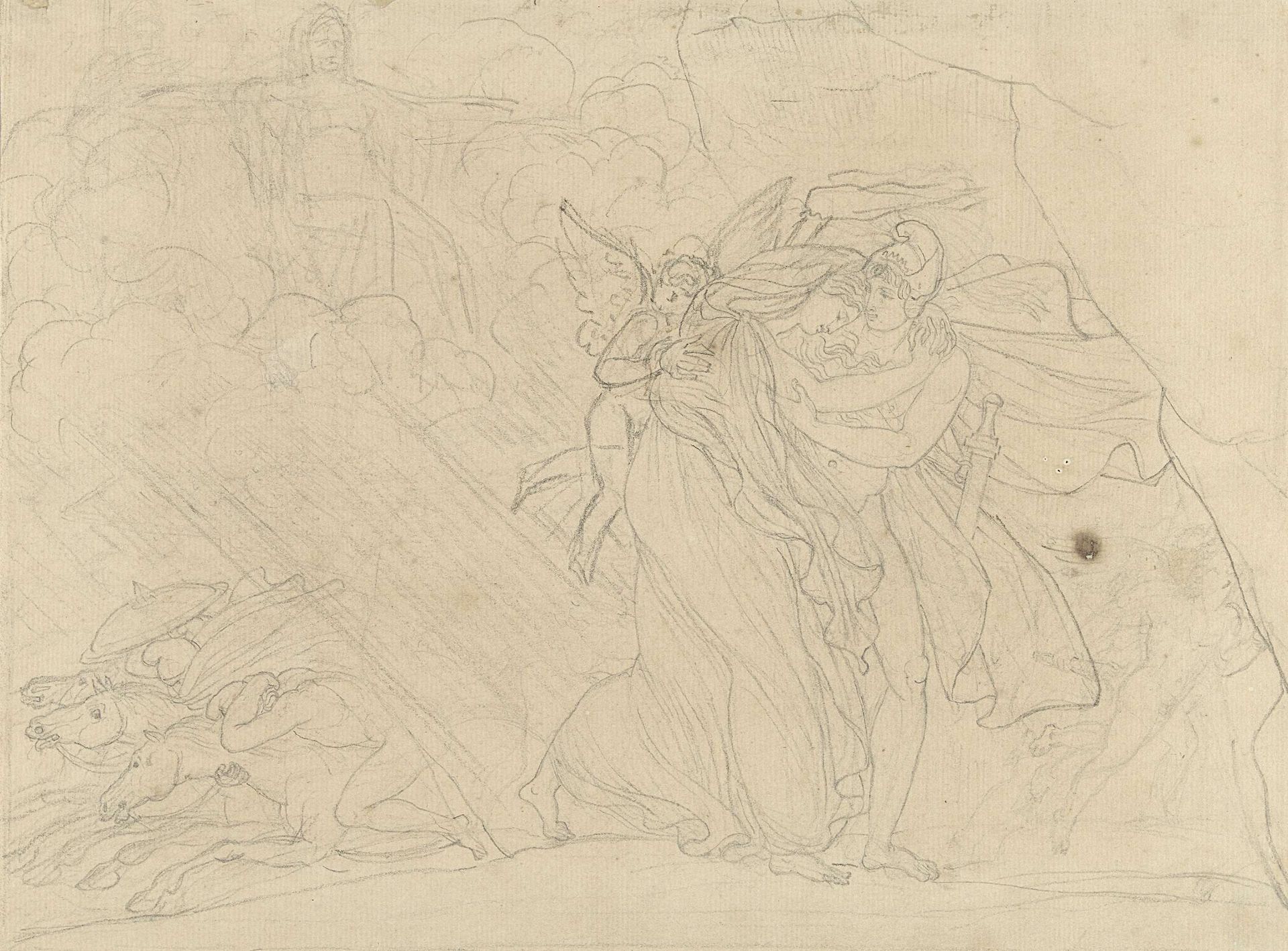 Vlucht van Dido en Aeneas by Anne-Louis Girodet