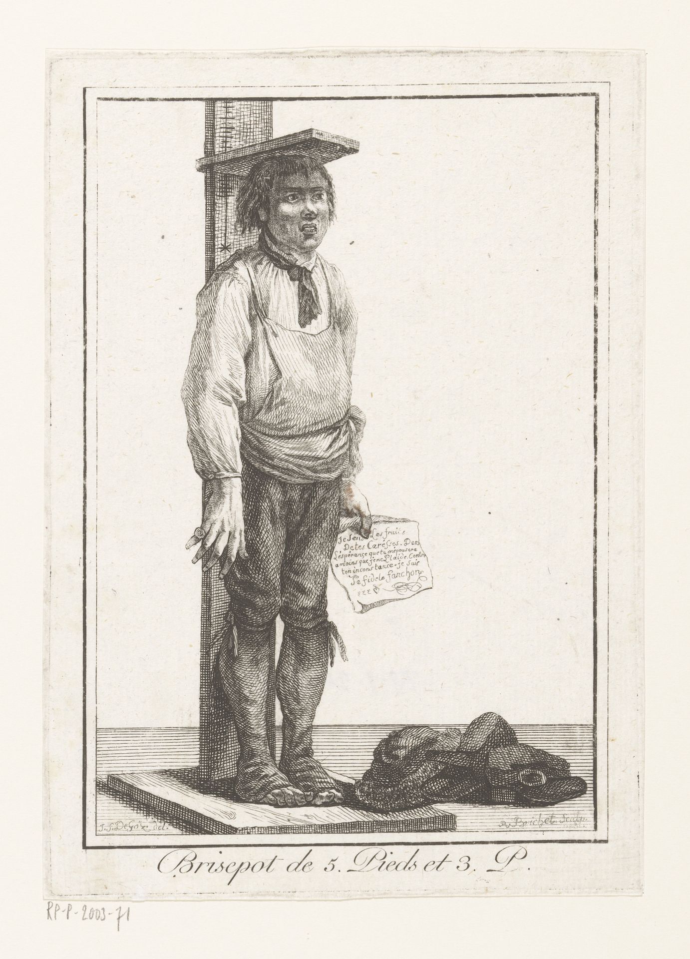 Man voor een meetlat by Robert Brichet