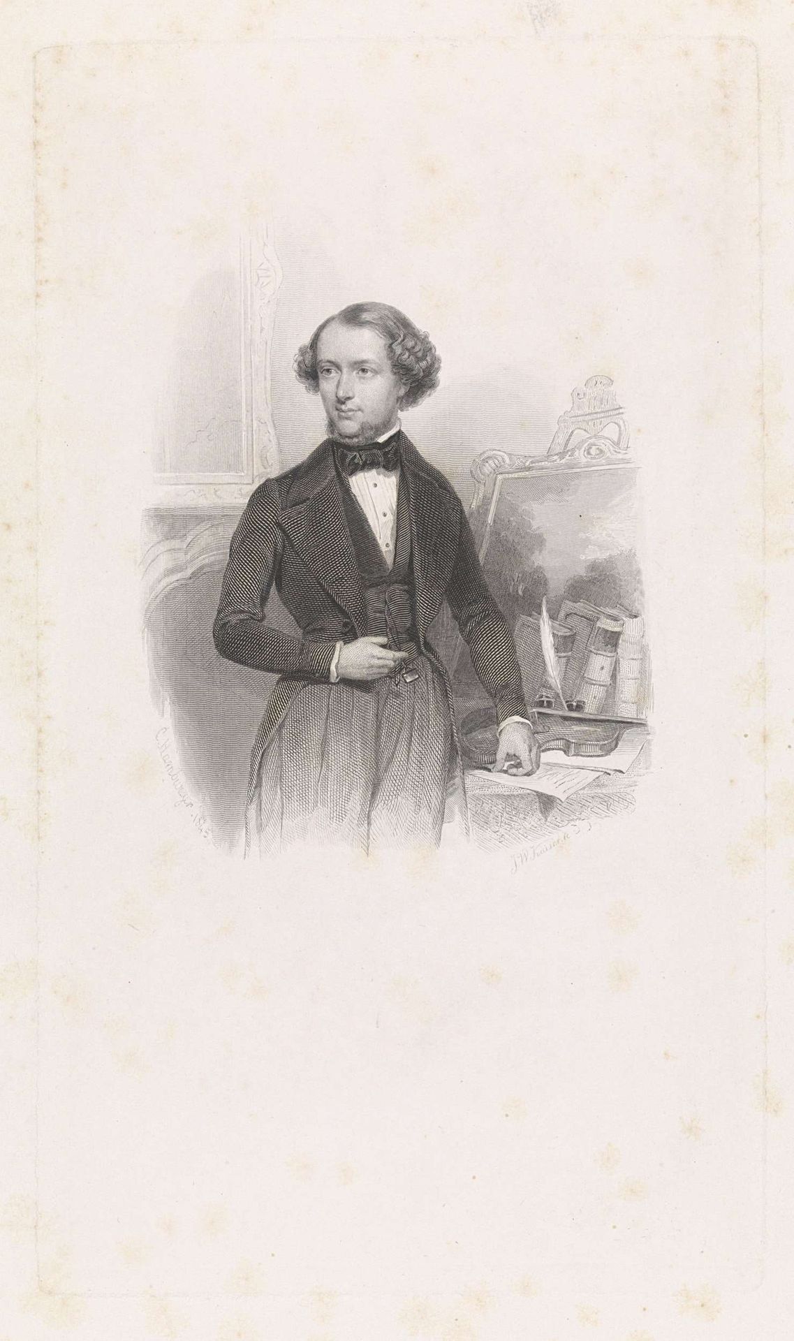 Portret van Herman Jacob Constant van Nouhuijs by Johann Wilhelm (I) Kaiser