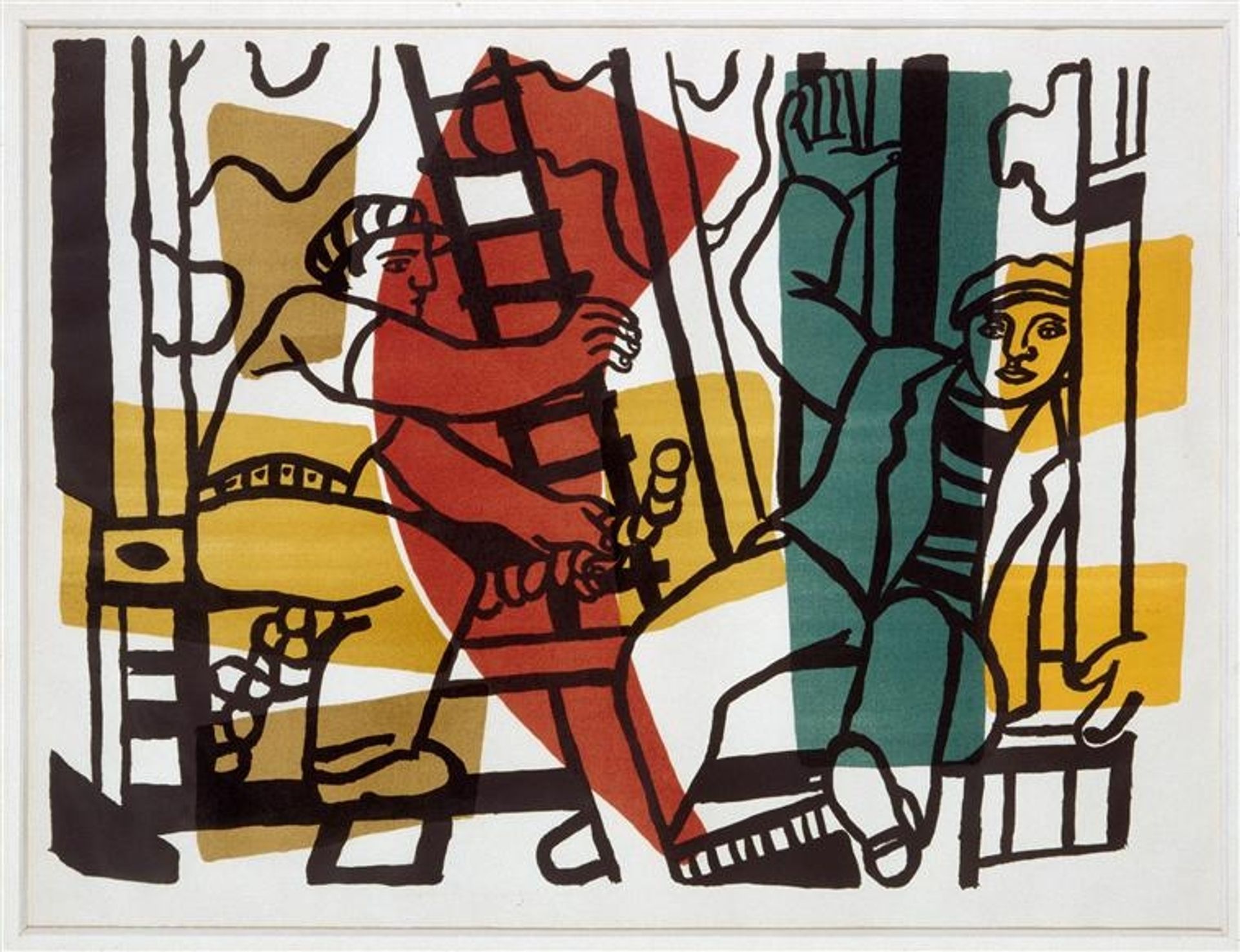 The Builders (outside color) by Fernand Léger