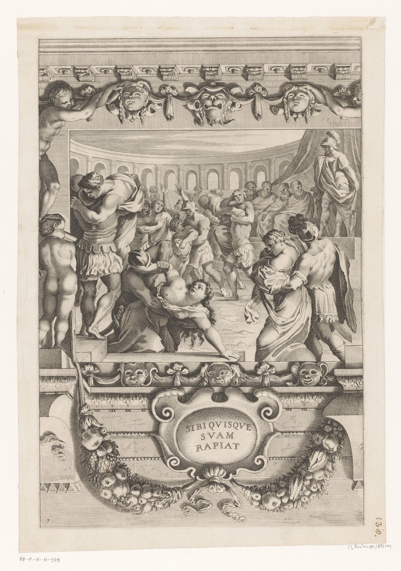 Sabijnse maagdenroof by Louis de Châtillon