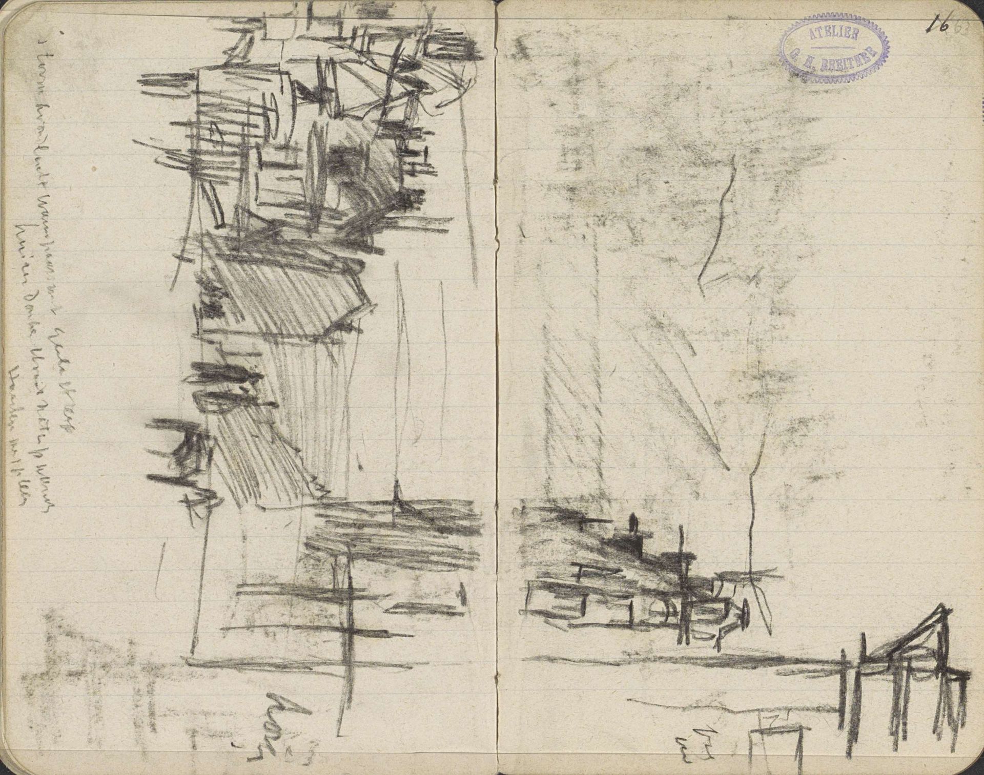 Gezicht op het Haarlemmerplein te Amsterdam by George Hendrik Breitner