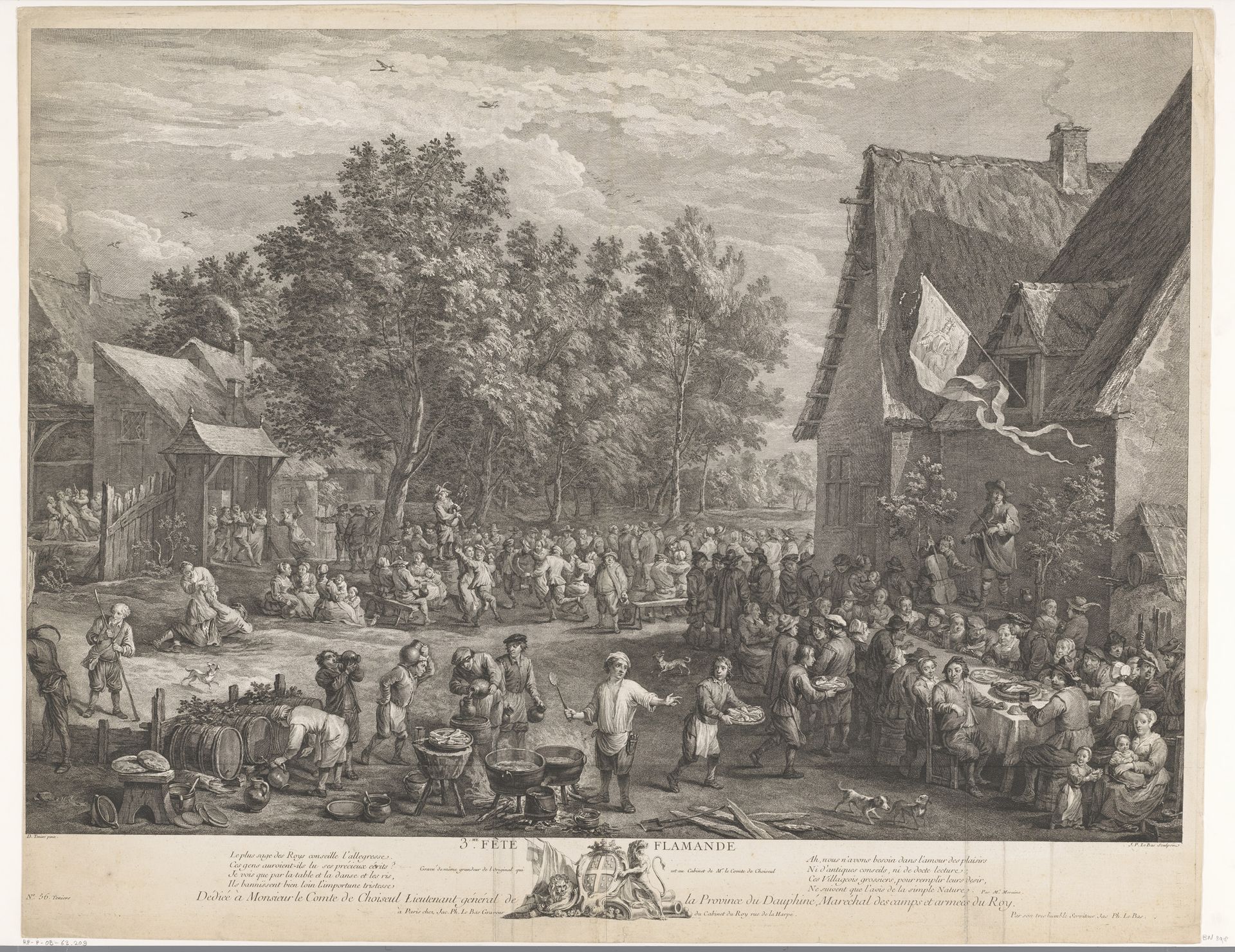 Dorpsfeest by Jacques Philippe Le Bas