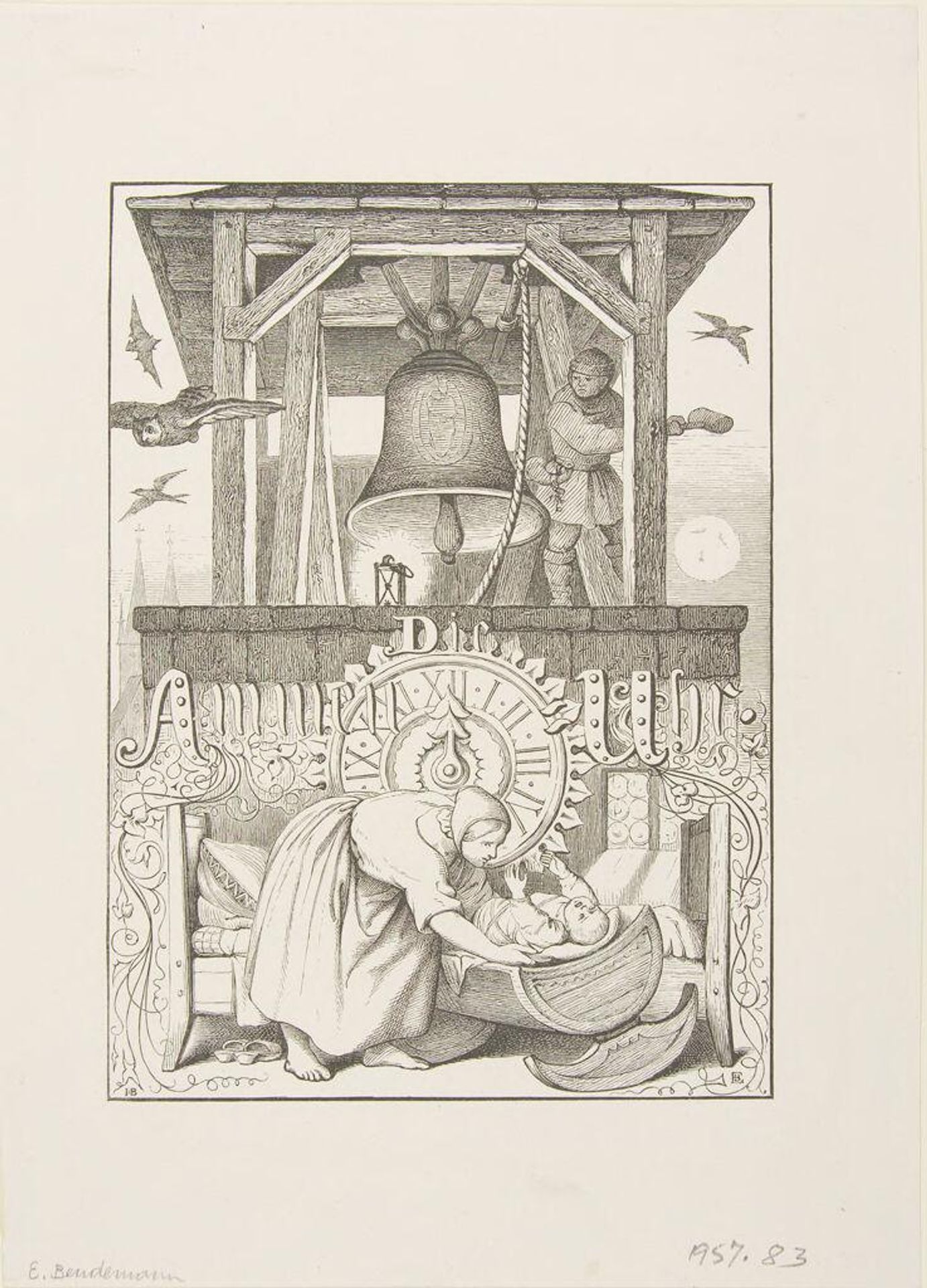 The Nursery Clock by Eduard J.F. Bendemann