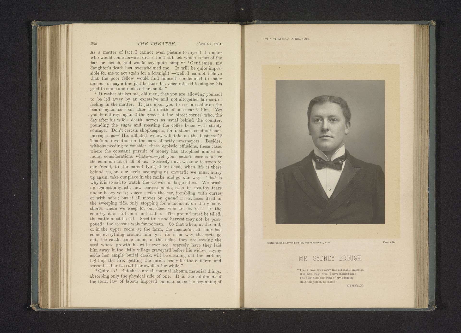 Portret van Sydney Brough by Alfred Ellis