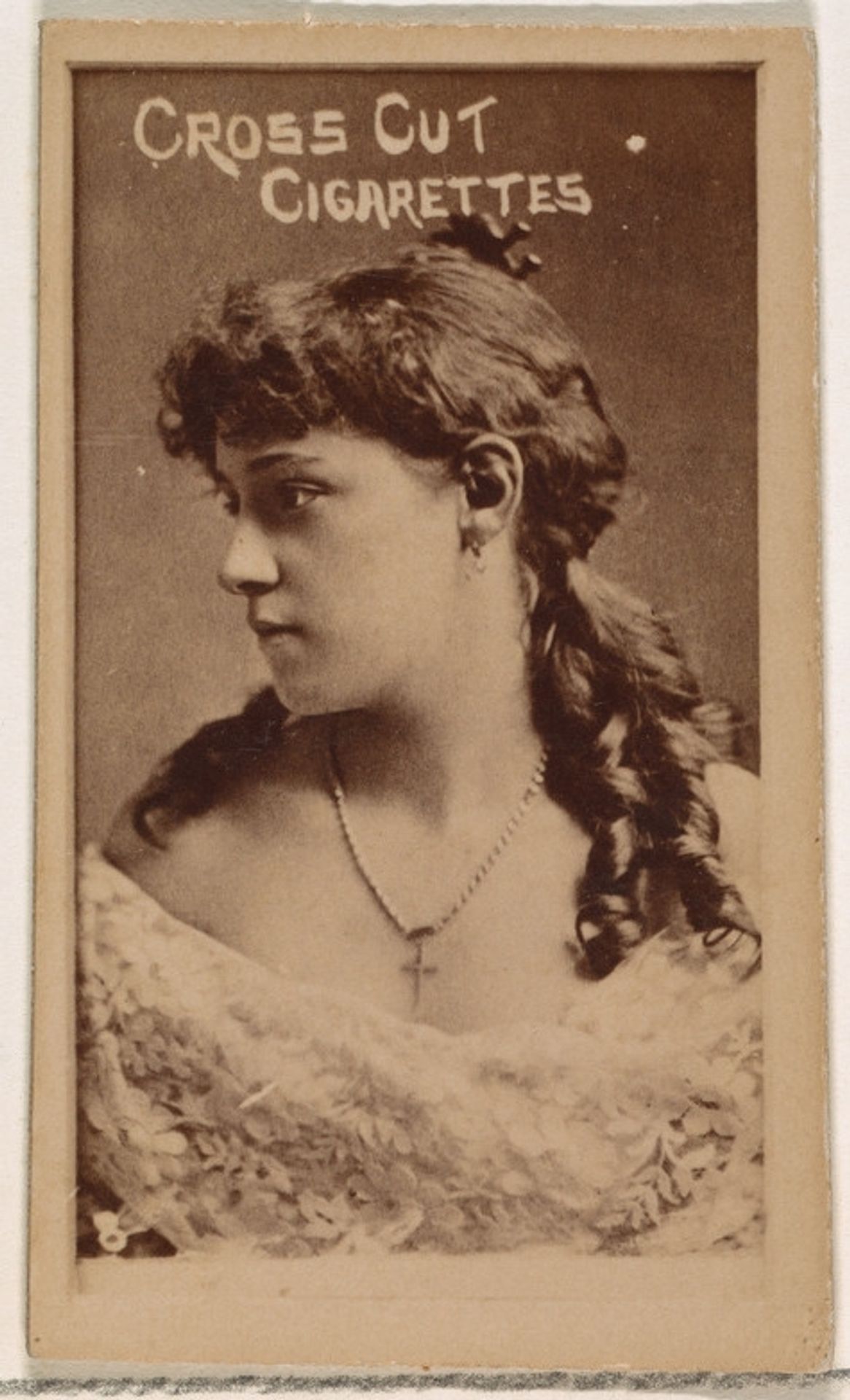 Card Number 8, from the Actors and Actresses series (N145-1) issued by Duke Sons & Co. to promote Cross Cut Cigarettes by W. Duke, Sons & Co.