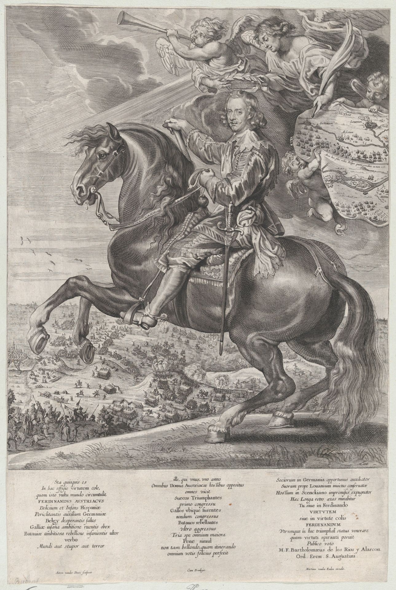 Portrait of Cardinal-Infante Ferdinand of Austria, on horseback by Anton van der Does