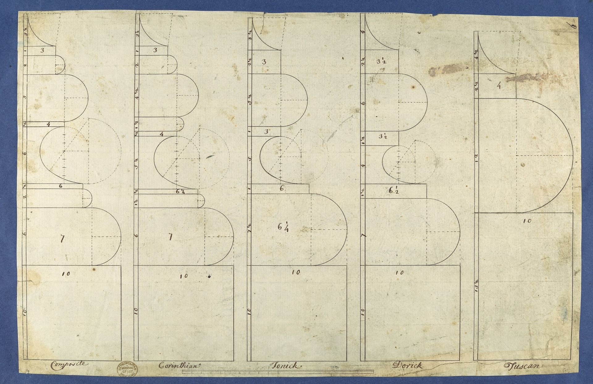The Bases of the Columns, in Chippendale Drawings, Vol. I by Thomas Chippendale