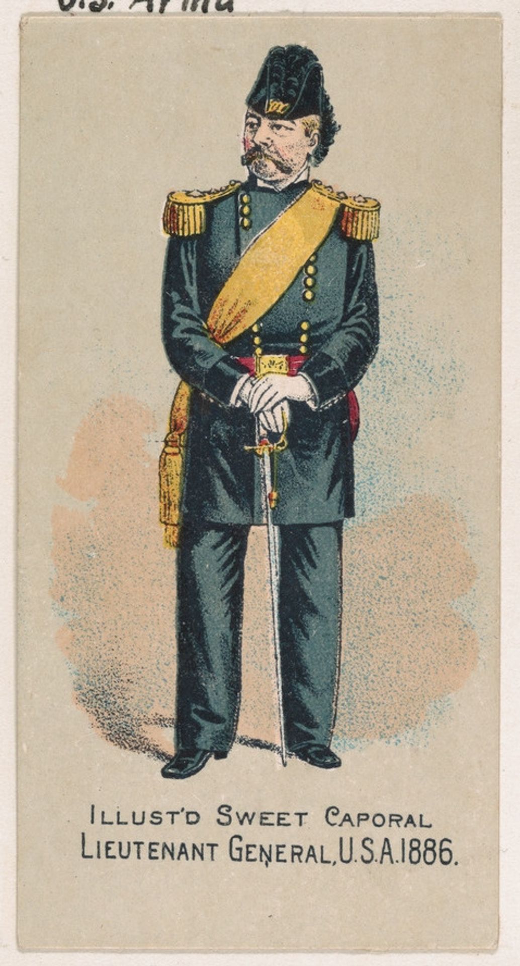 Lieutenant General, United States Army, 1886, from the Military Series (N224) issued by Kinney Tobacco Company to promote Sweet Caporal Cigarettes by Kinney Brothers Tobacco Company