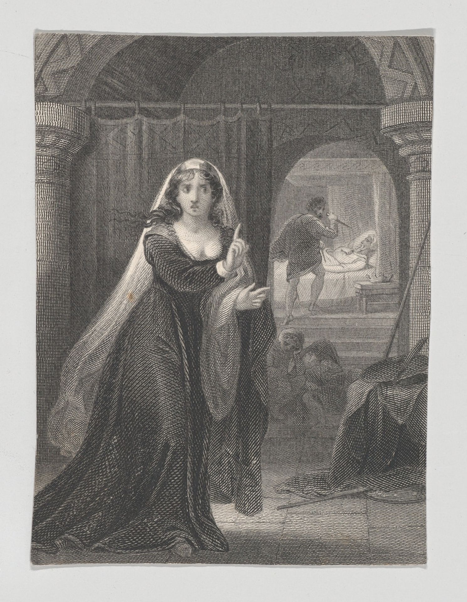 Lady Macbeth, Macbeth and the Murder of Duncan (Shakespeare, Macbeth, Act II, Scene II) by Charles Rolls