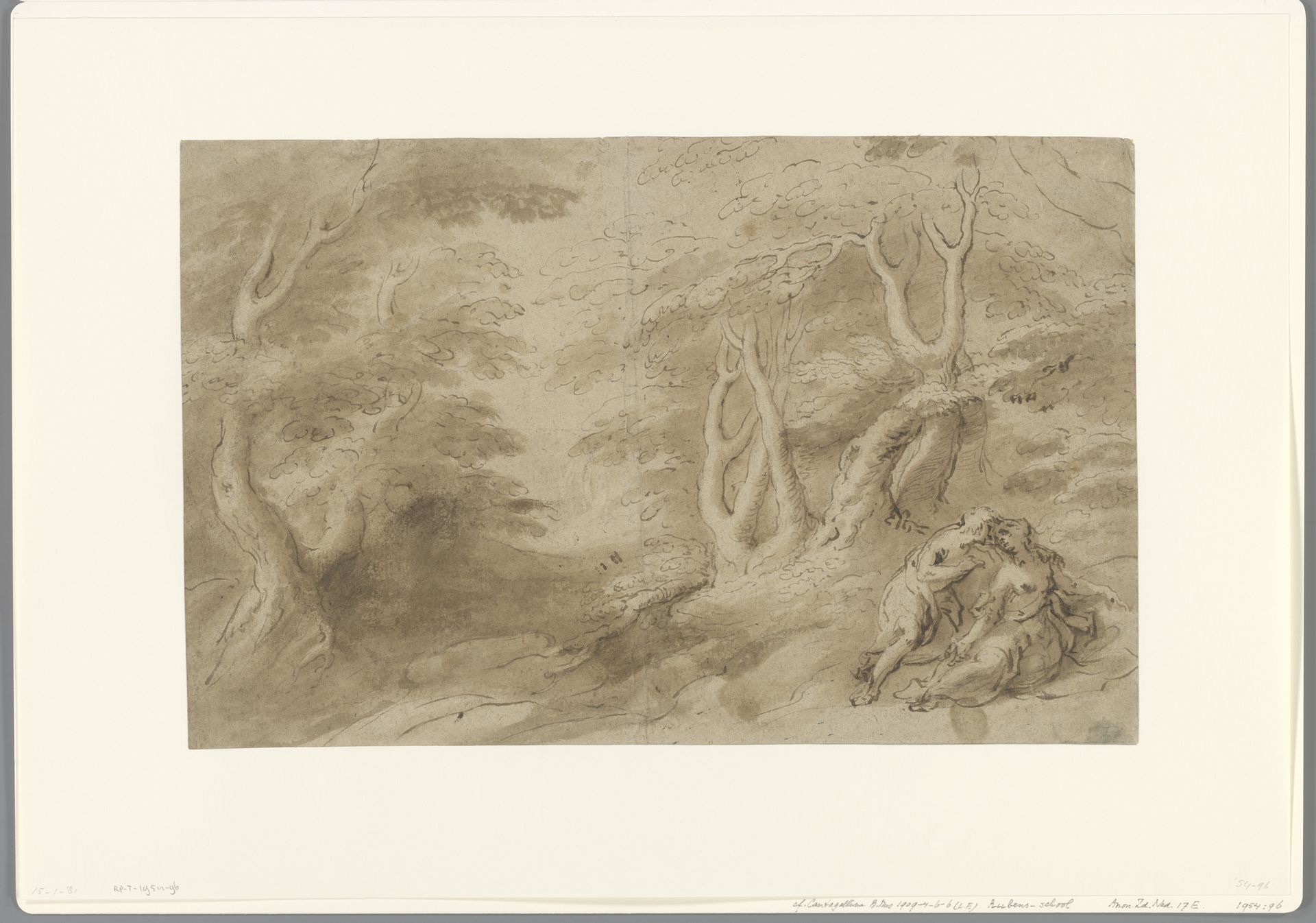 Landschap met liefdespaar by Peter Paul Rubens