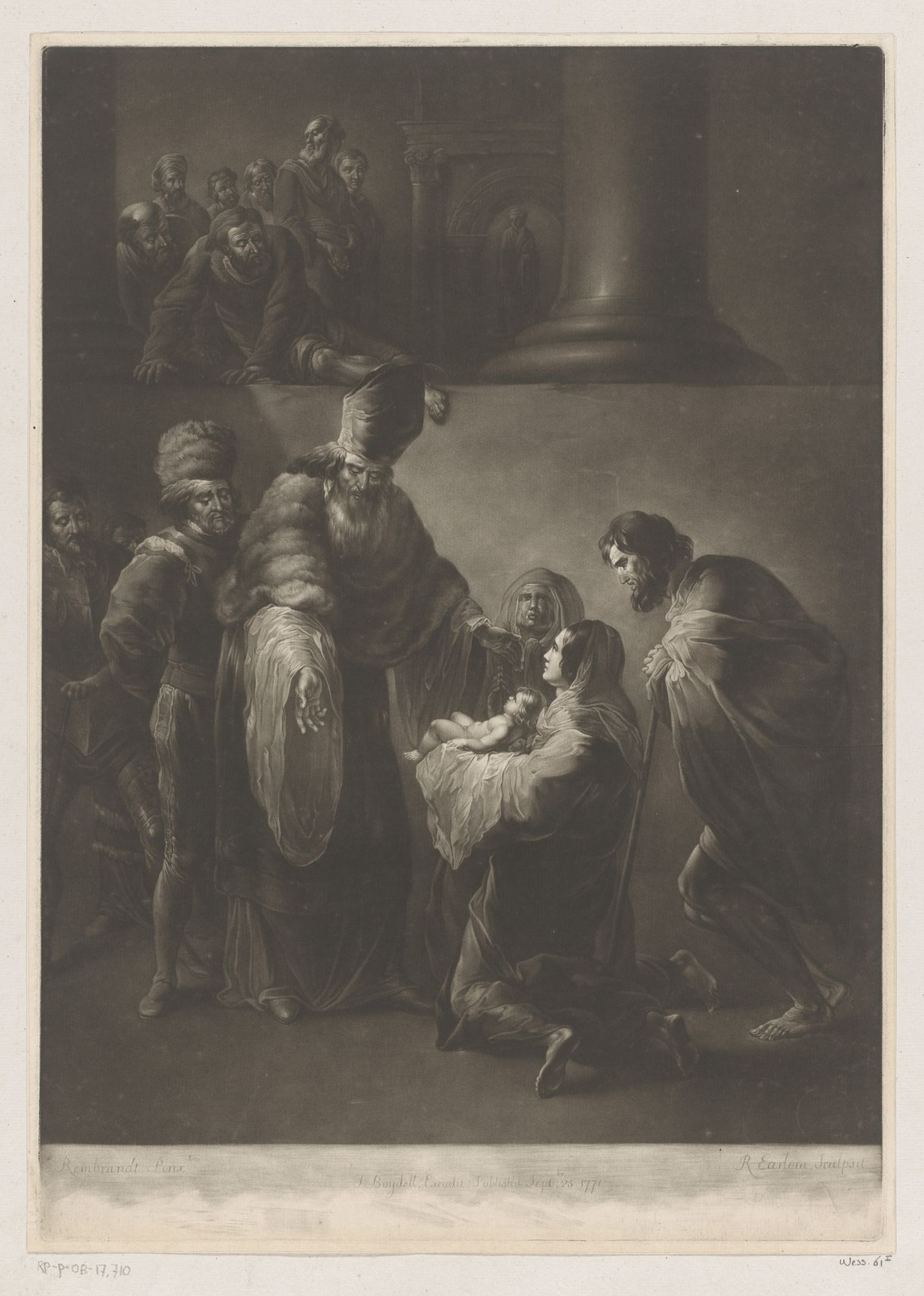 Presentatie van Christus in de tempel by Richard Earlom