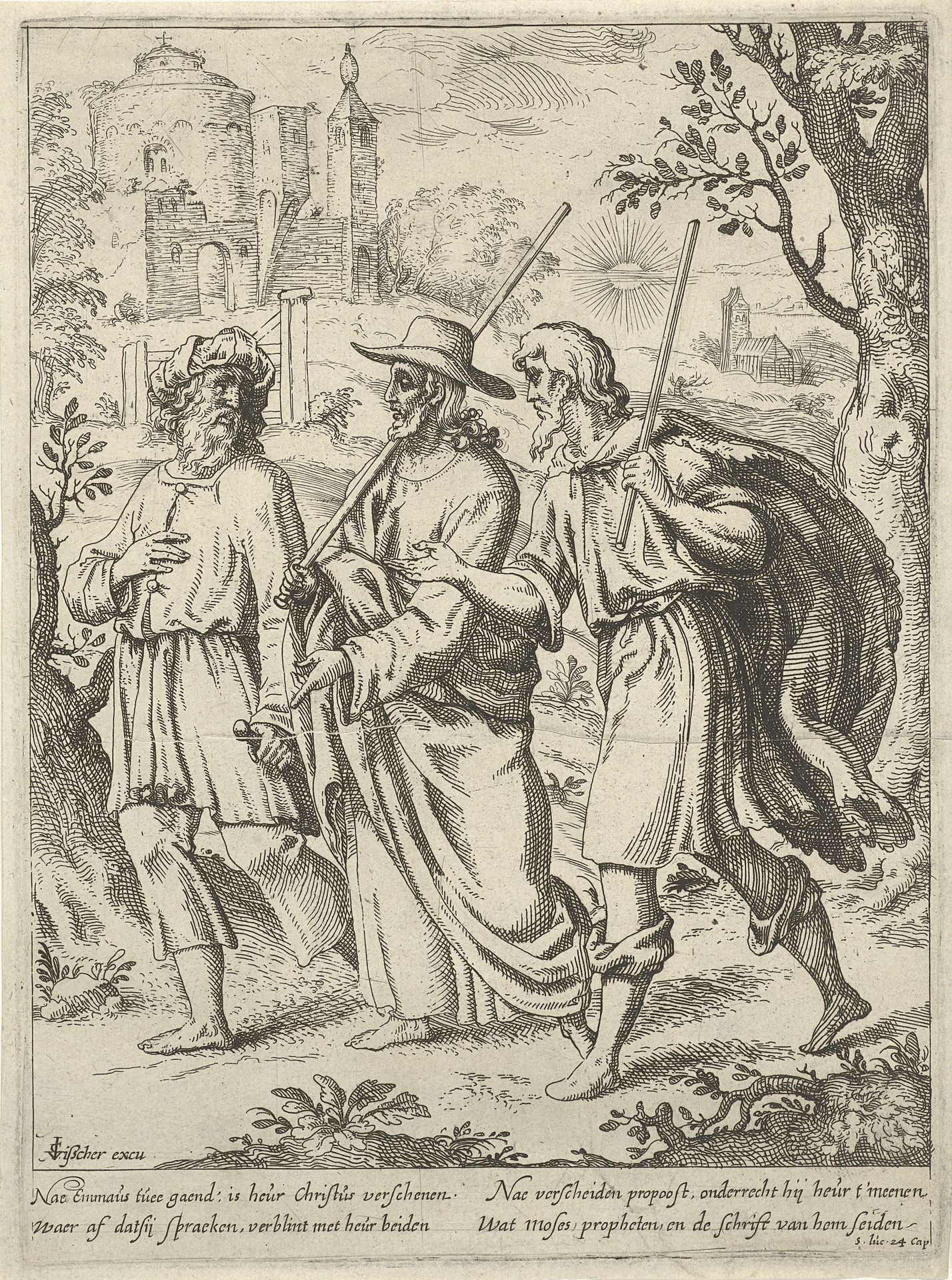 Emmaüsgangers by Pieter Feddes van Harlingen