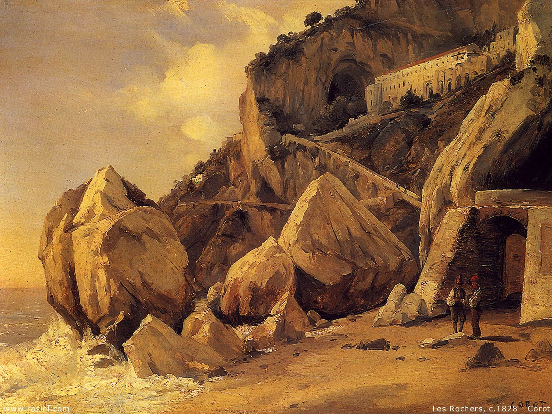 Rocks in Amalfi by Camille Corot