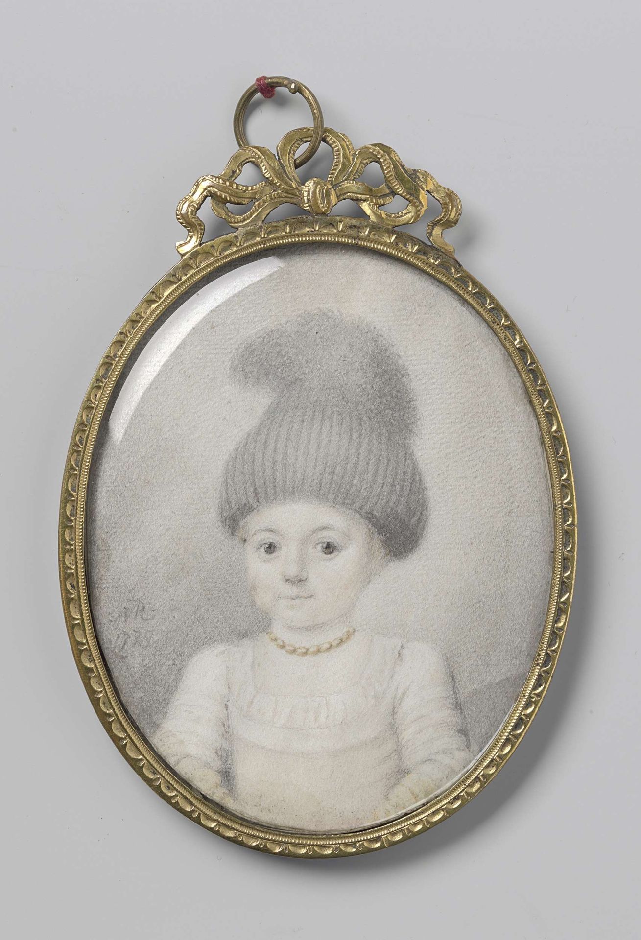Portret van een meisje met een 'valhoedje' by Joseph Marinkel