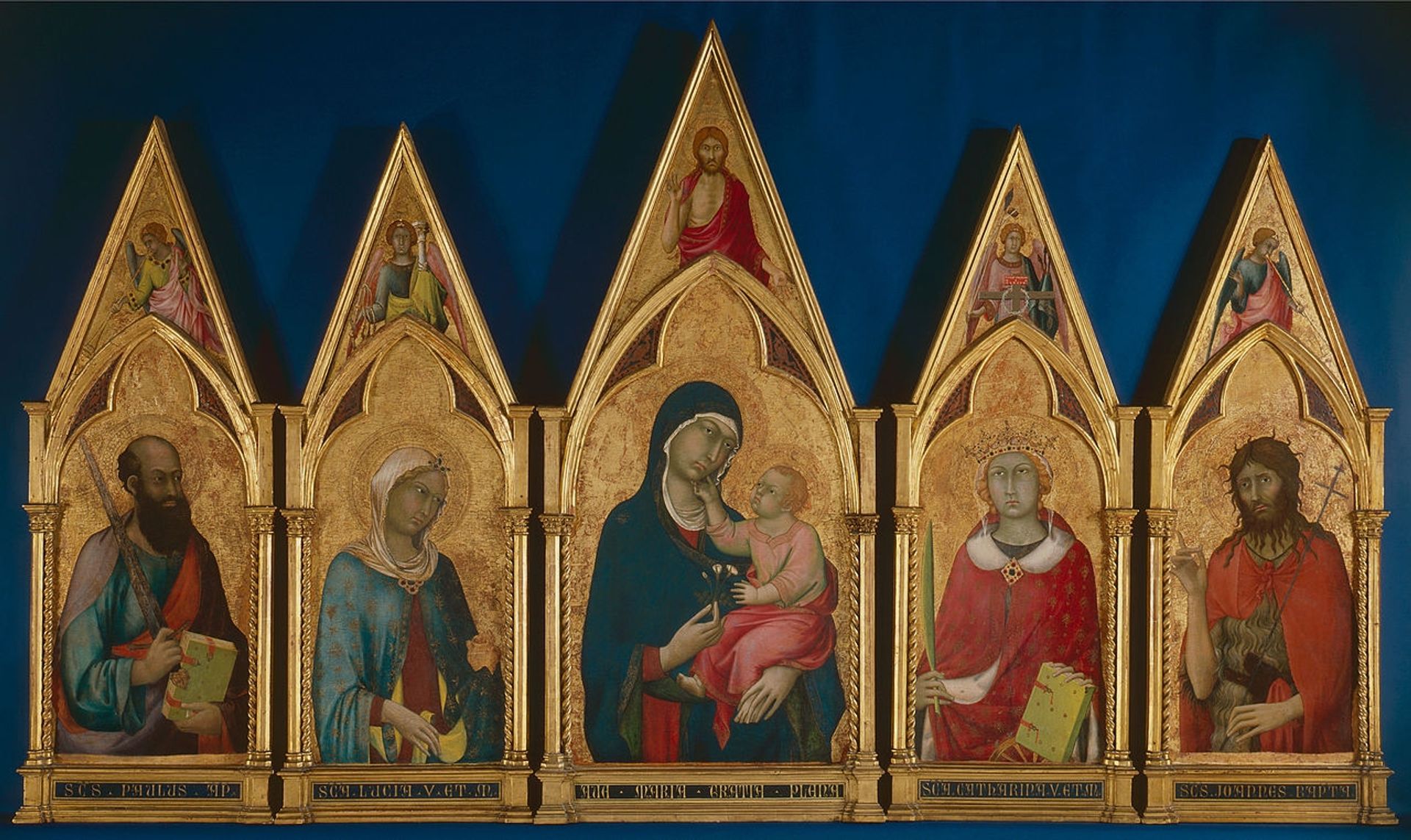 Virgin and Child with Saints (Boston Polyptych) by Simone Martini