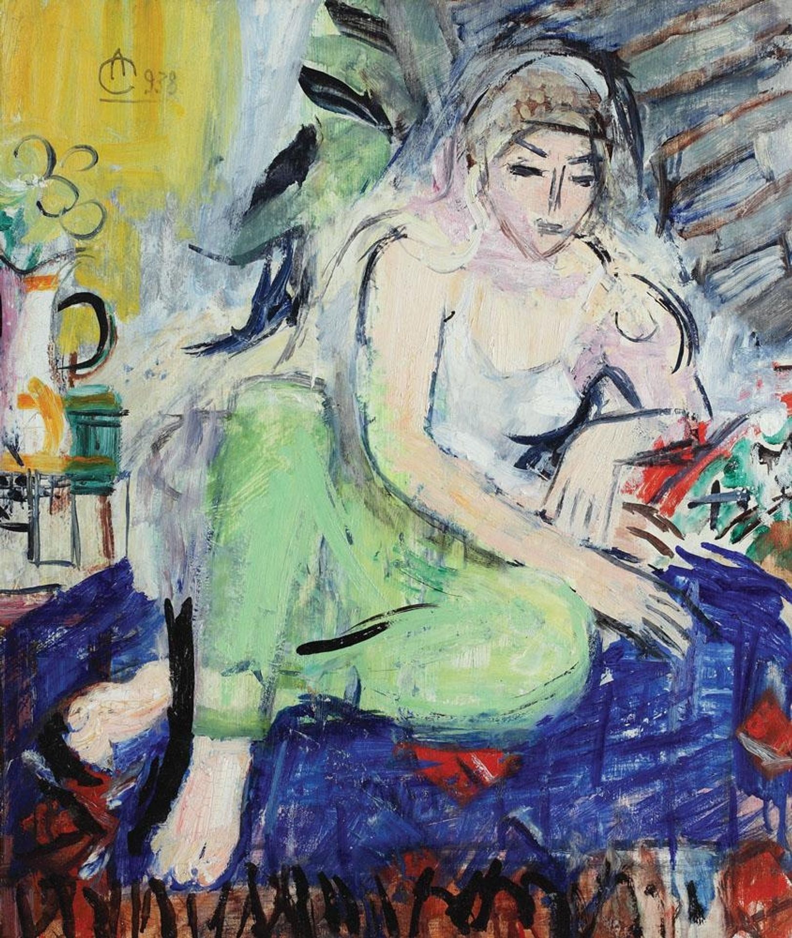 Odalisque in Green Shalwars by Alexandru Ciucurencu