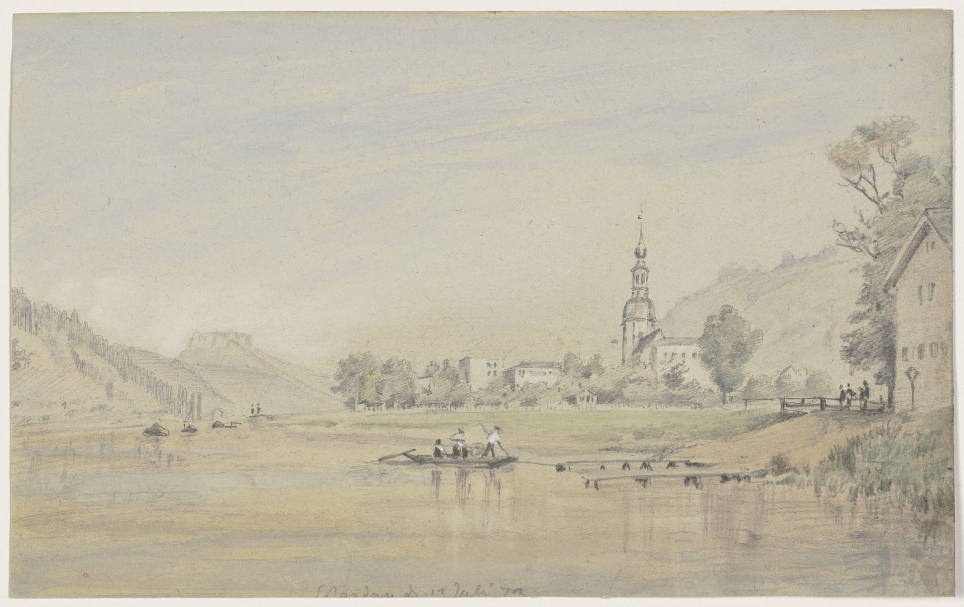 View of Schandau by Friedrich Eugen Peipers