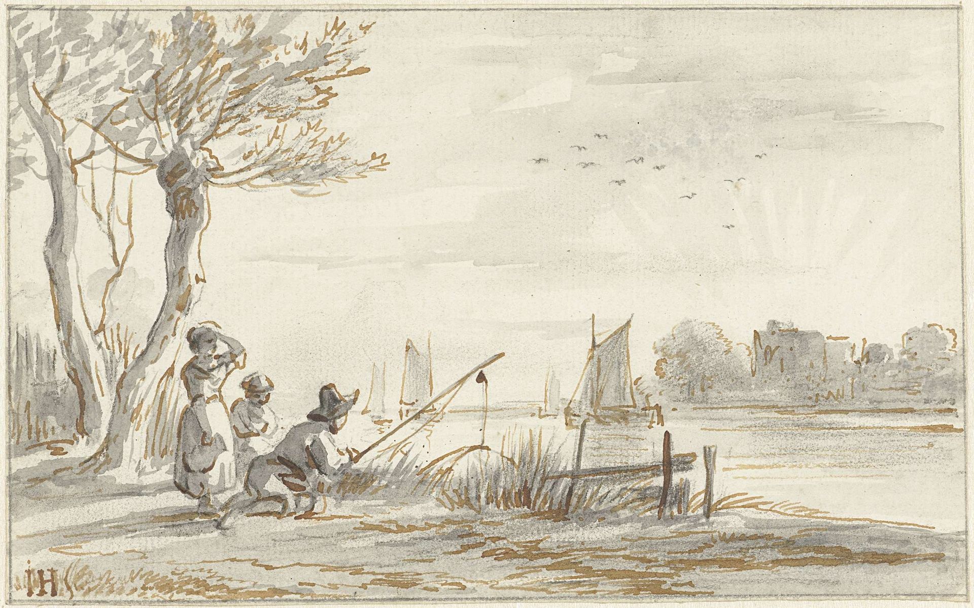 Zomers riviergezicht by Jan Hulswit