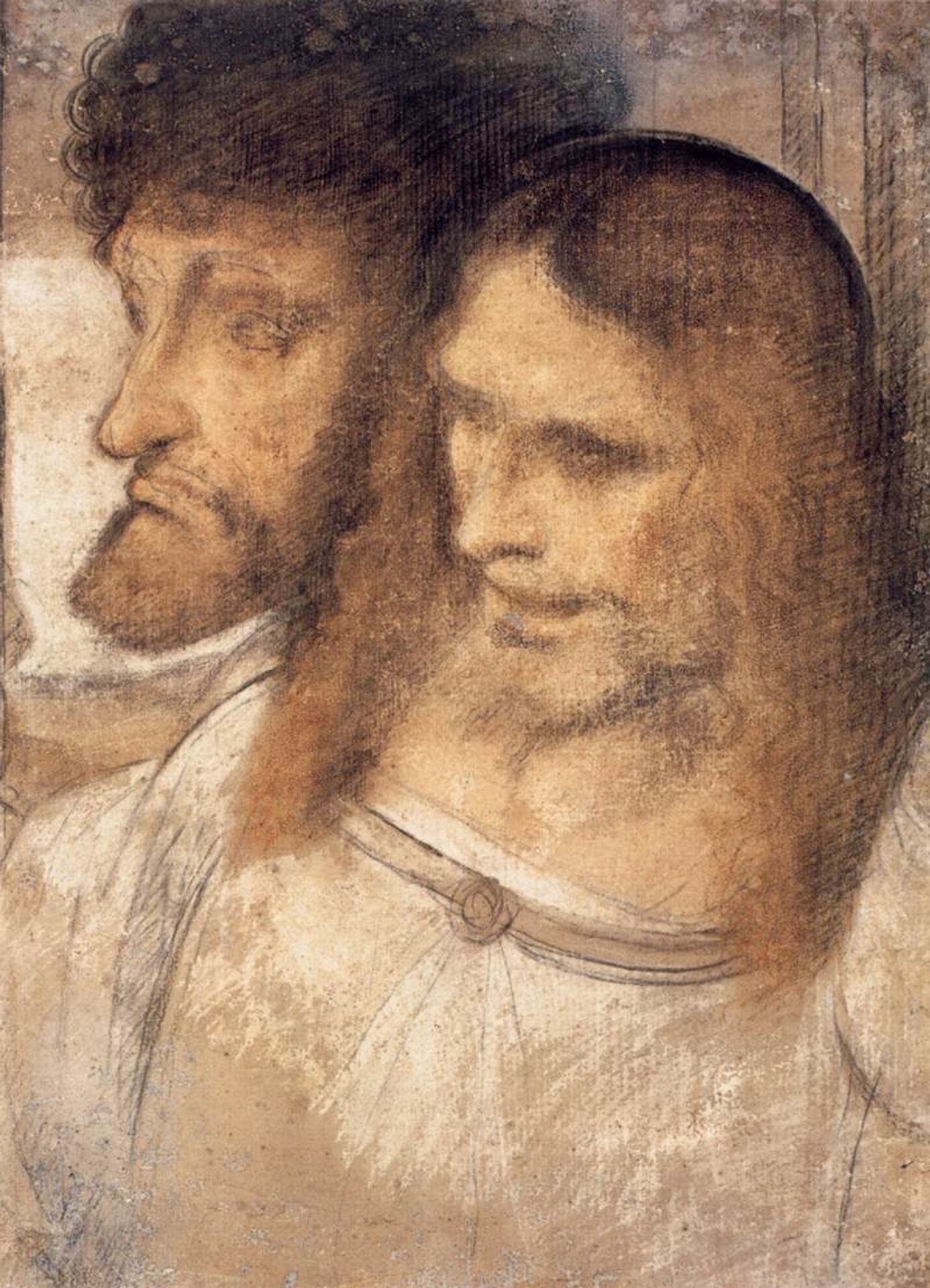Heads of Sts Thomas and James the Greater by Leonardo da Vinci