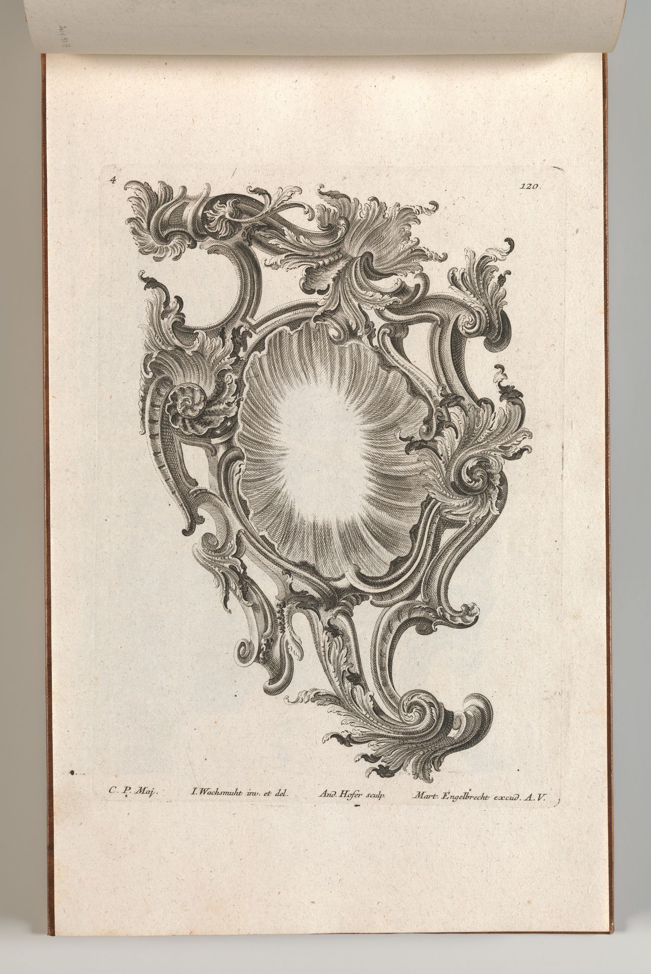 Design for a Cartouche, Plate 4 from 'Allerneueste Façon einiger Schild oder Cartouches' by Andreas Hofer