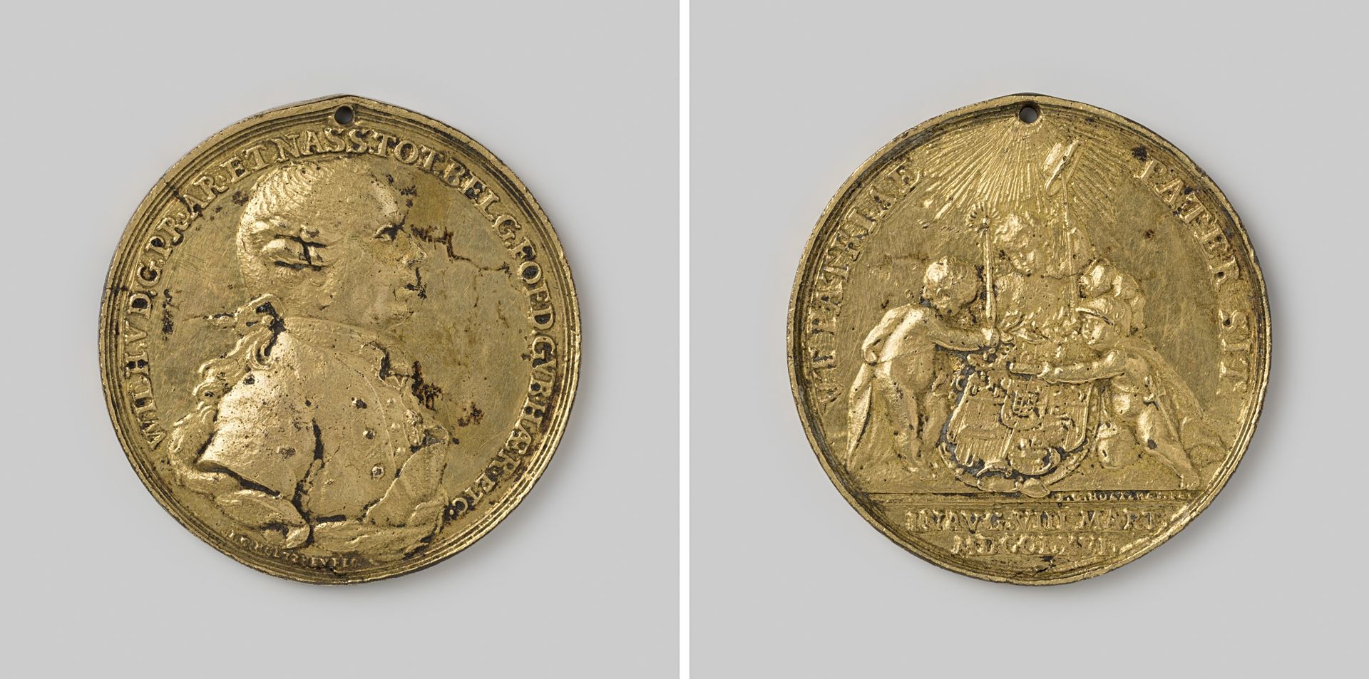 Inhuldiging van stadhouder Willem V 1747 by Johan George Holtzhey