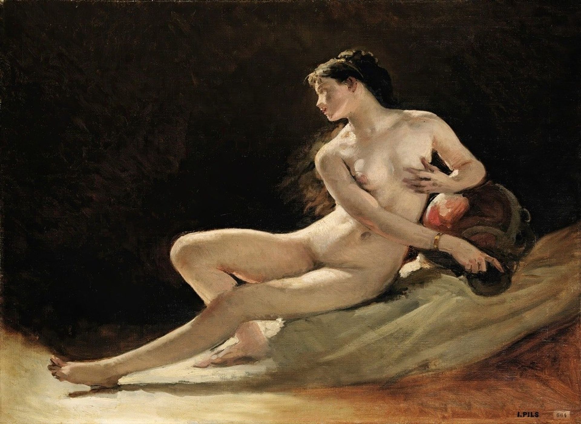 Study for the figure of the seine, for the opera garnier, paris by Isidore Pils