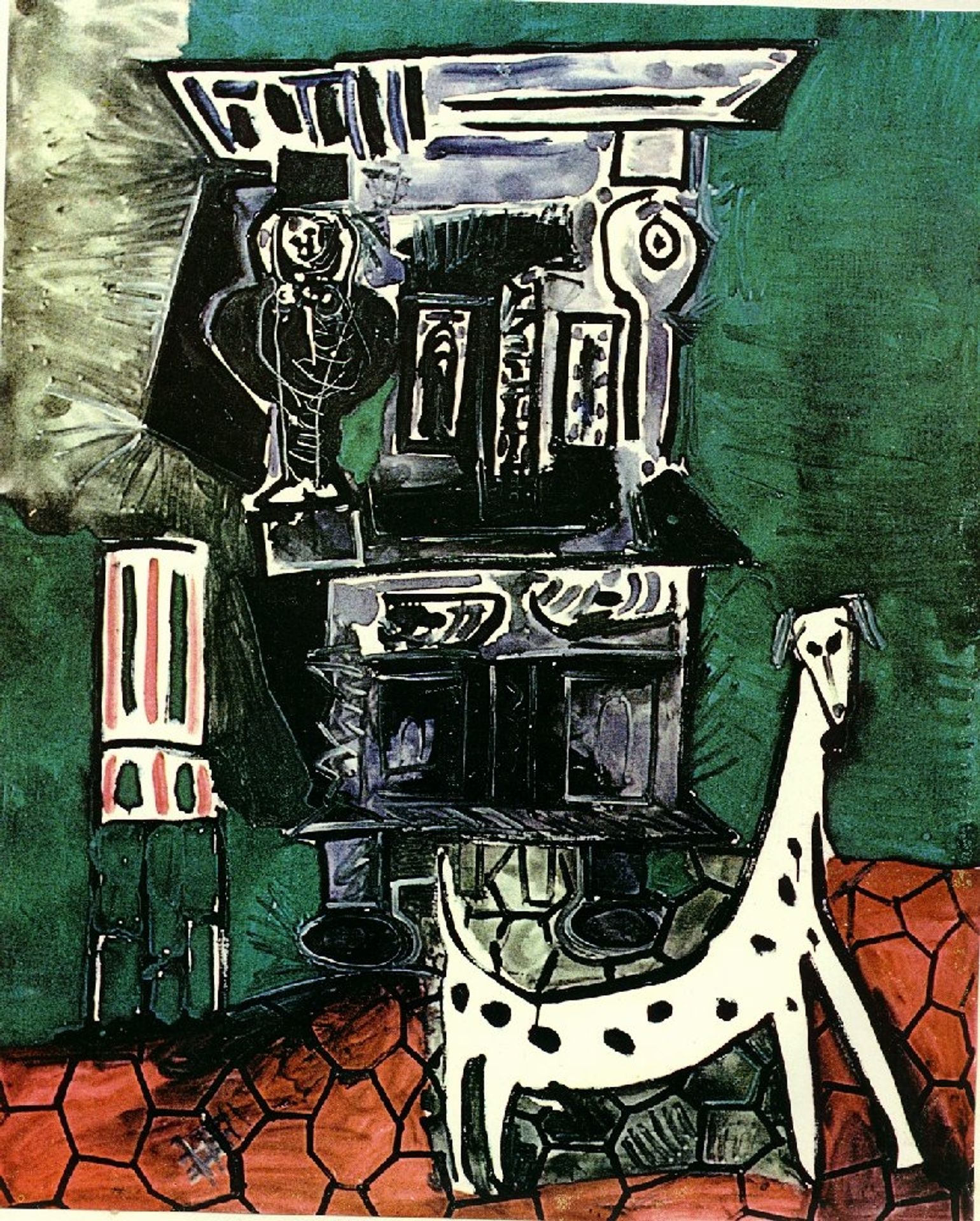 Buffet Henry II and armchair with dog by Pablo Picasso