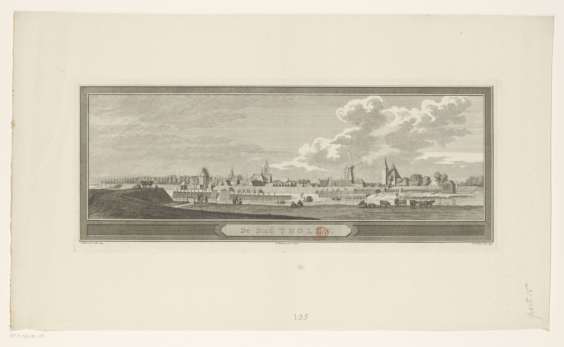 Gezicht op Tholen by Jan Caspar Philips