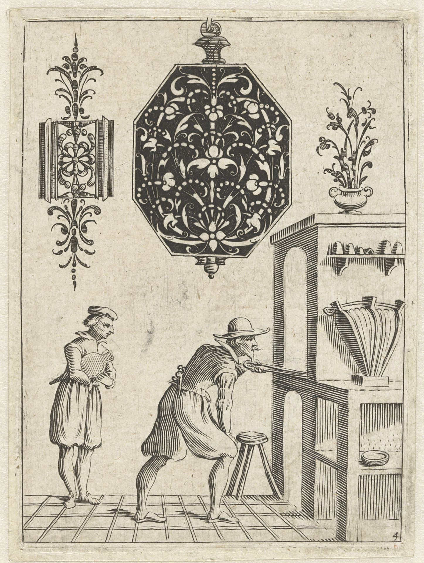 Edelsmidboeket in achthoekige horlogekast by Jacob von der Heijden