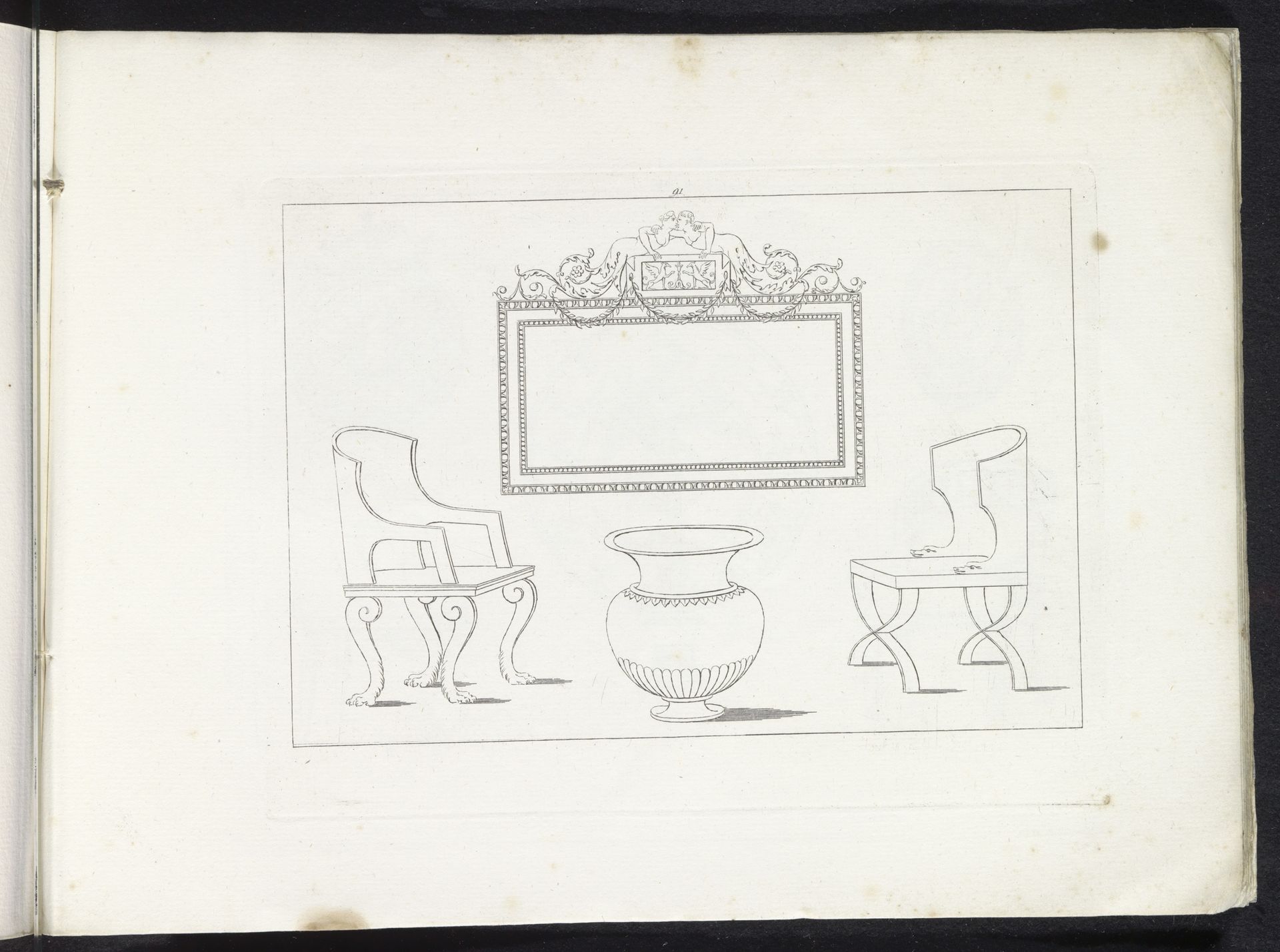 Lijst, twee stoelen en een vaas by Pietro Ruga