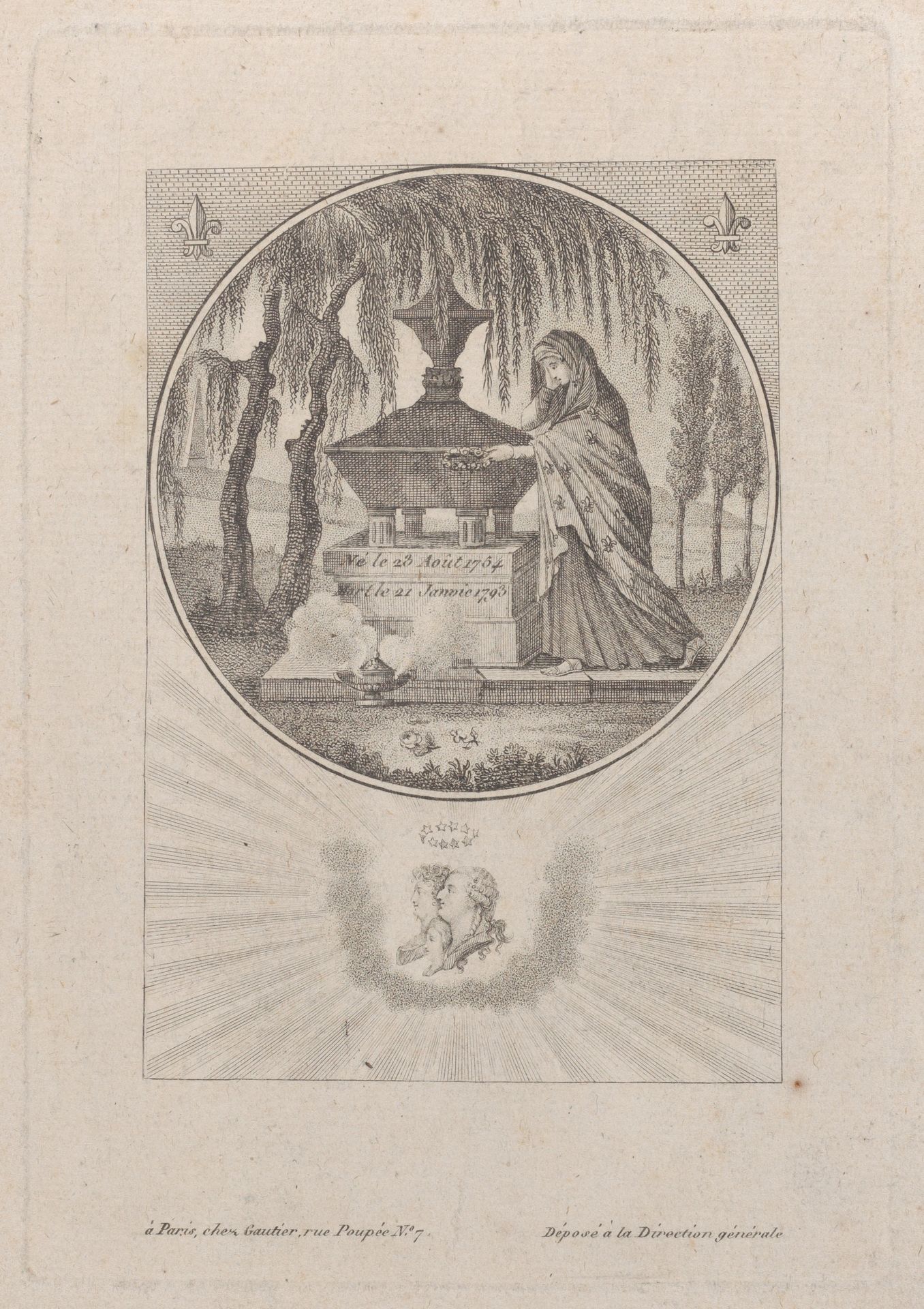Tomb of Louis XVI and his family, with hidden silhouettes by Anonymous