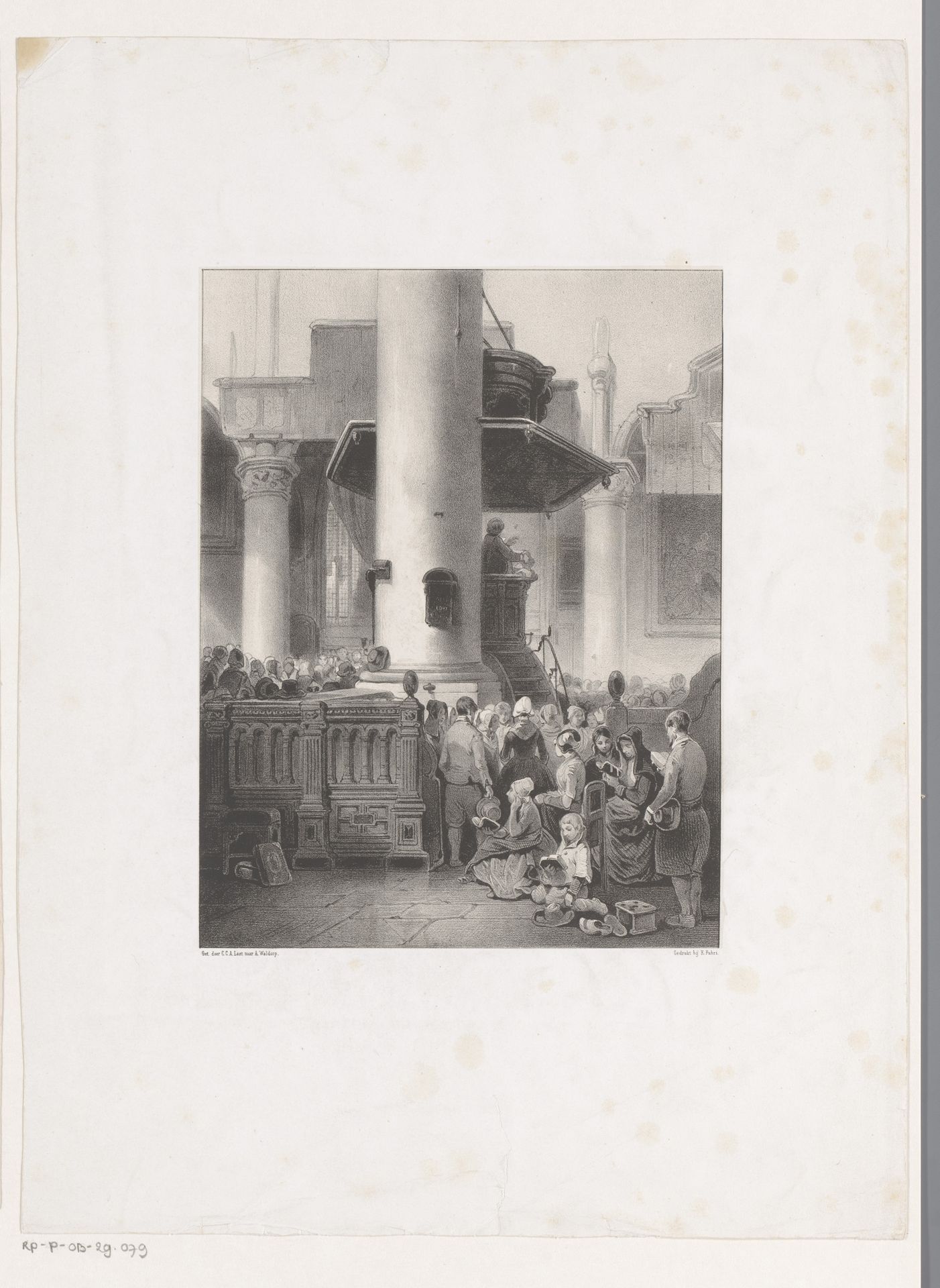 Kerkdienst by Carel Christiaan Antony Last