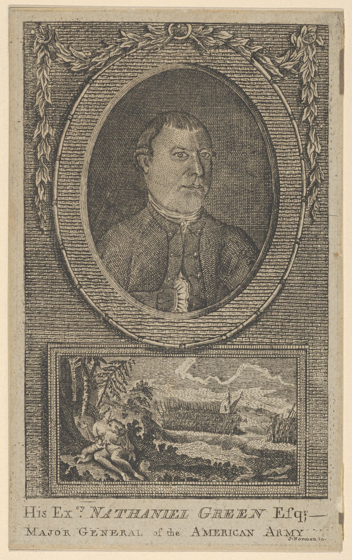 His Excellency Nathaniel Green, Esq., Major General of the American Army by John Norman