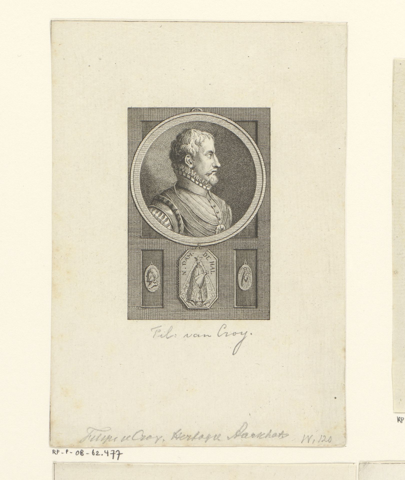 Portret van Filips III van Croÿ, hertog van Aarschot, prins van Chimay by Reinier Vinkeles