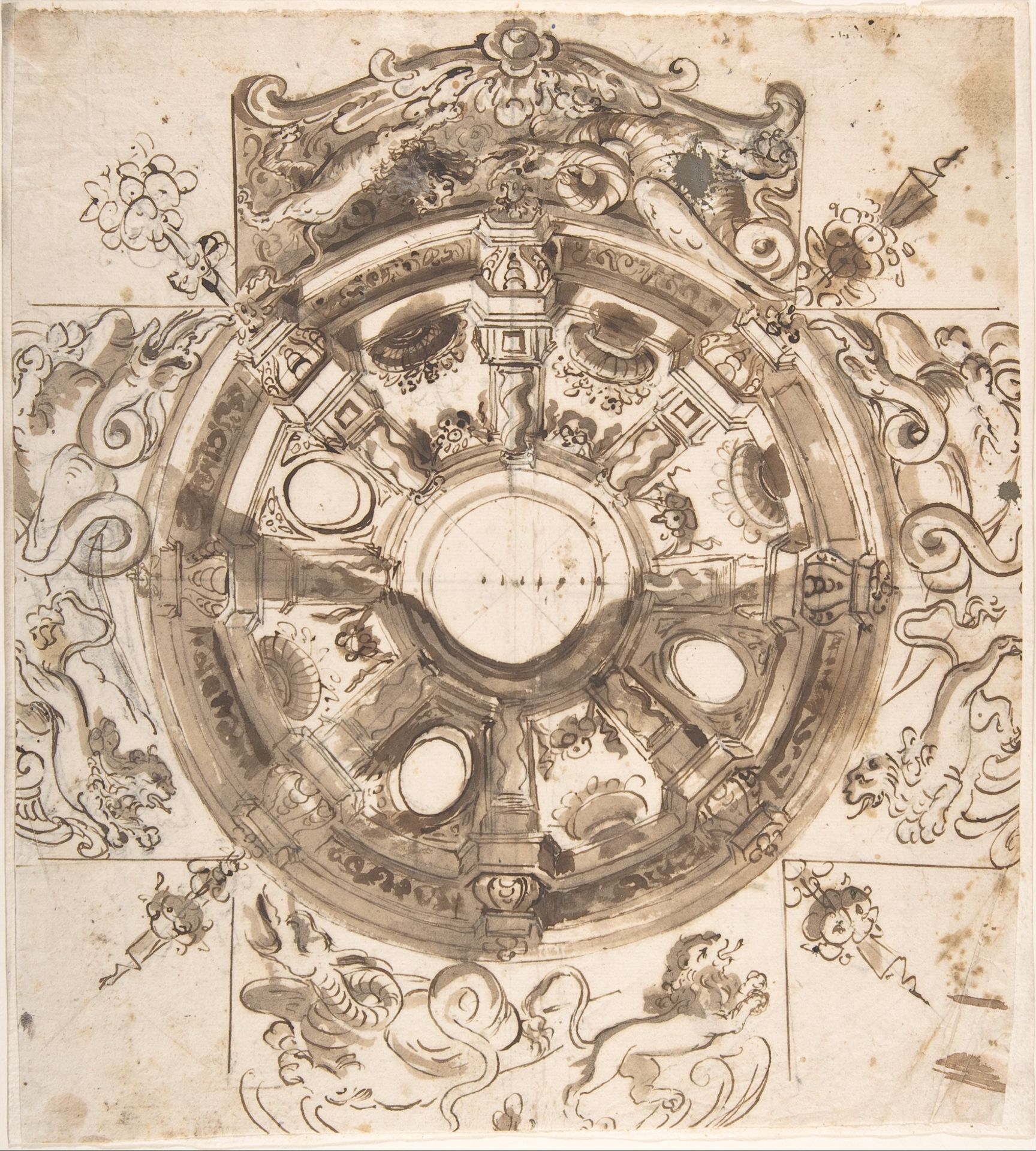 Study for a Ceiling Decoration by Anonymous