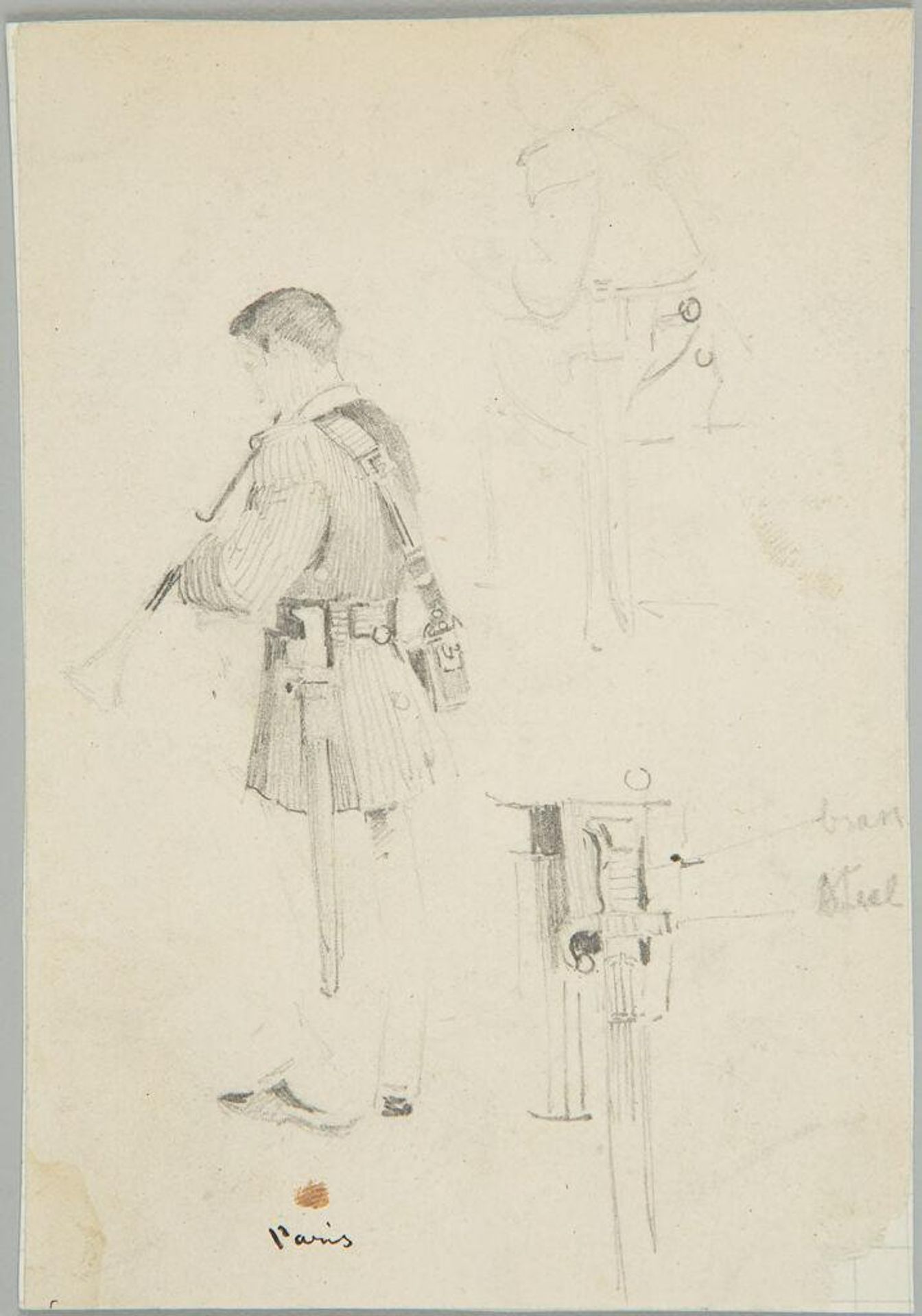 Studies of an Officer Playing a Trumpet by John A. Huybers